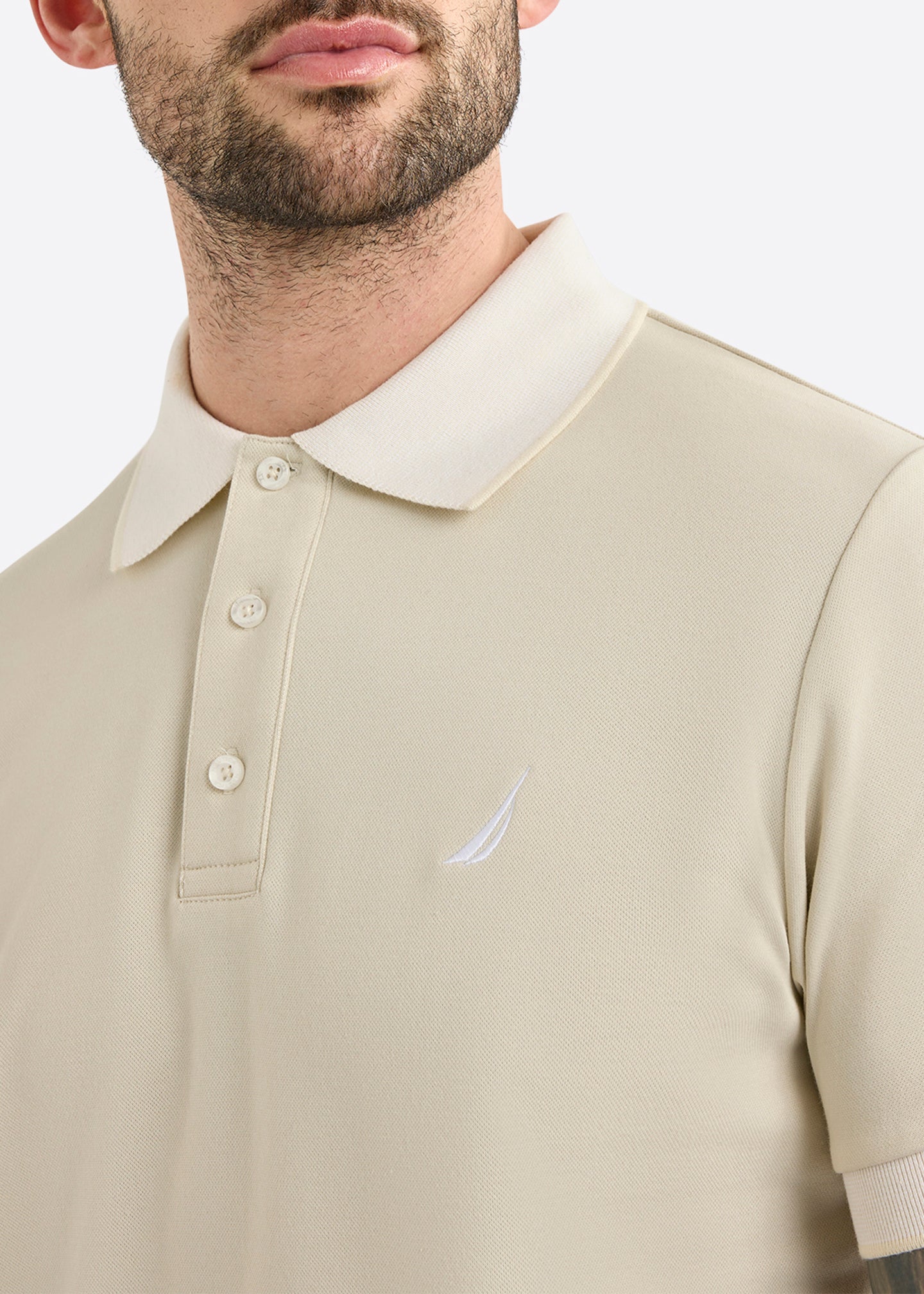 Nautica Harlyn Slim Fit Polo-Buff-Detail 