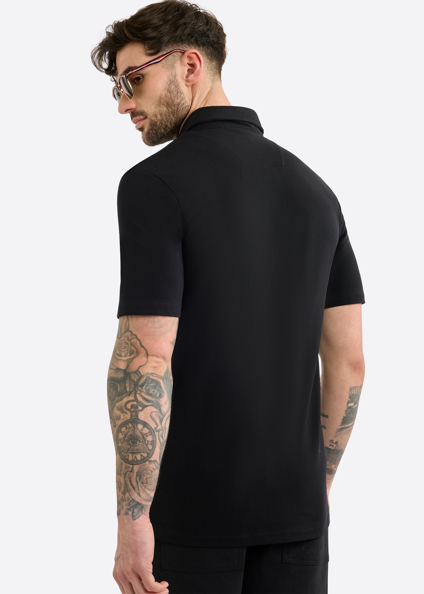 Nautica Melbury Shirt-Black-Back