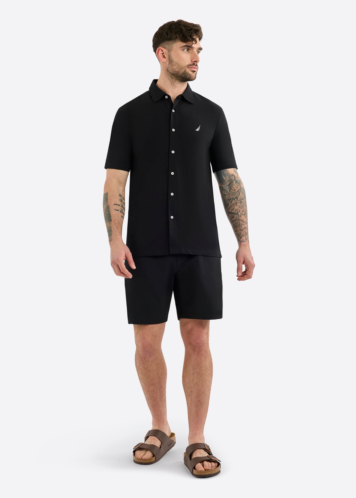 Nautica Melbury Shirt-Black-Full Body