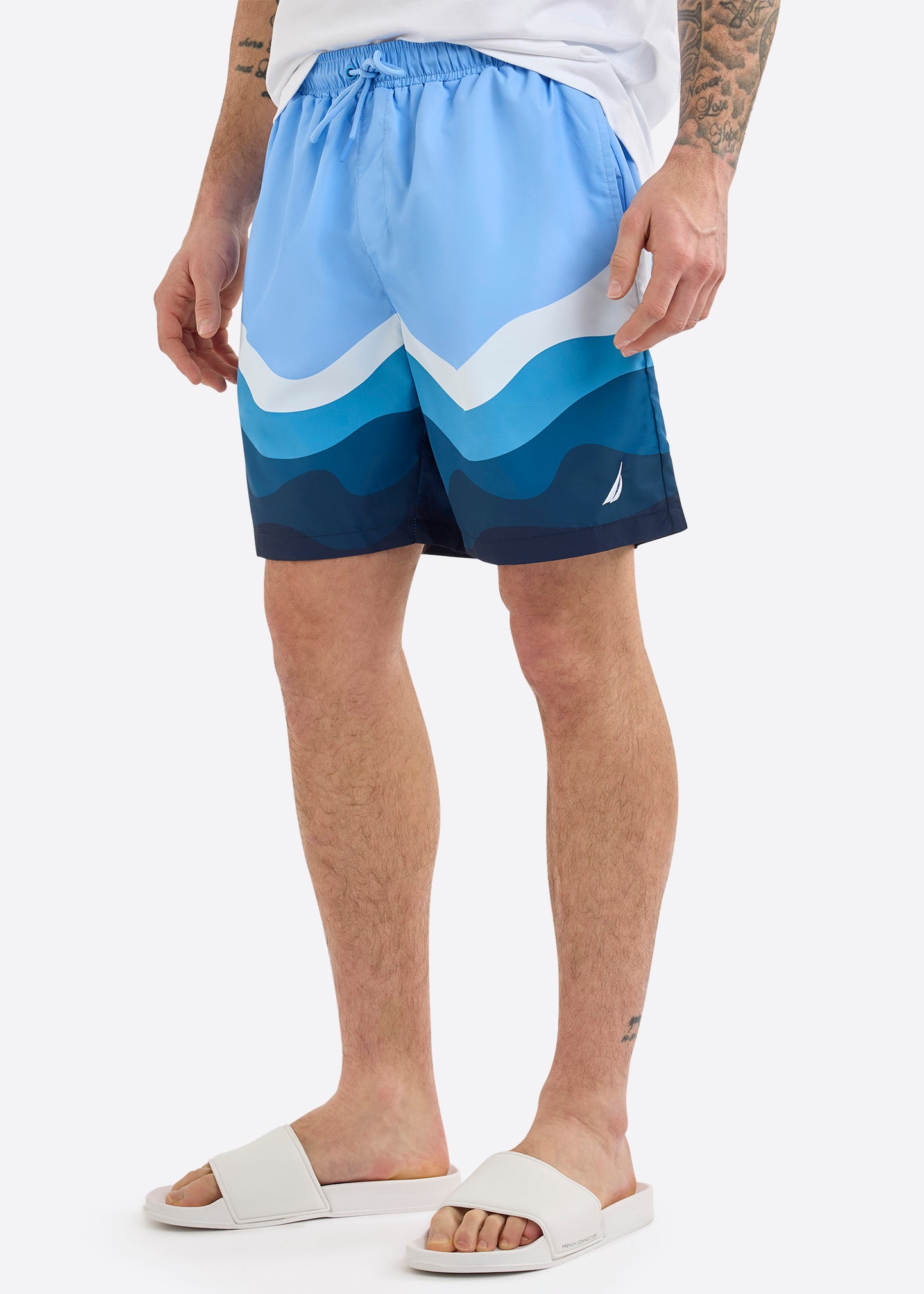 Nautica Penrose Swim Short-Natural Blue-Front