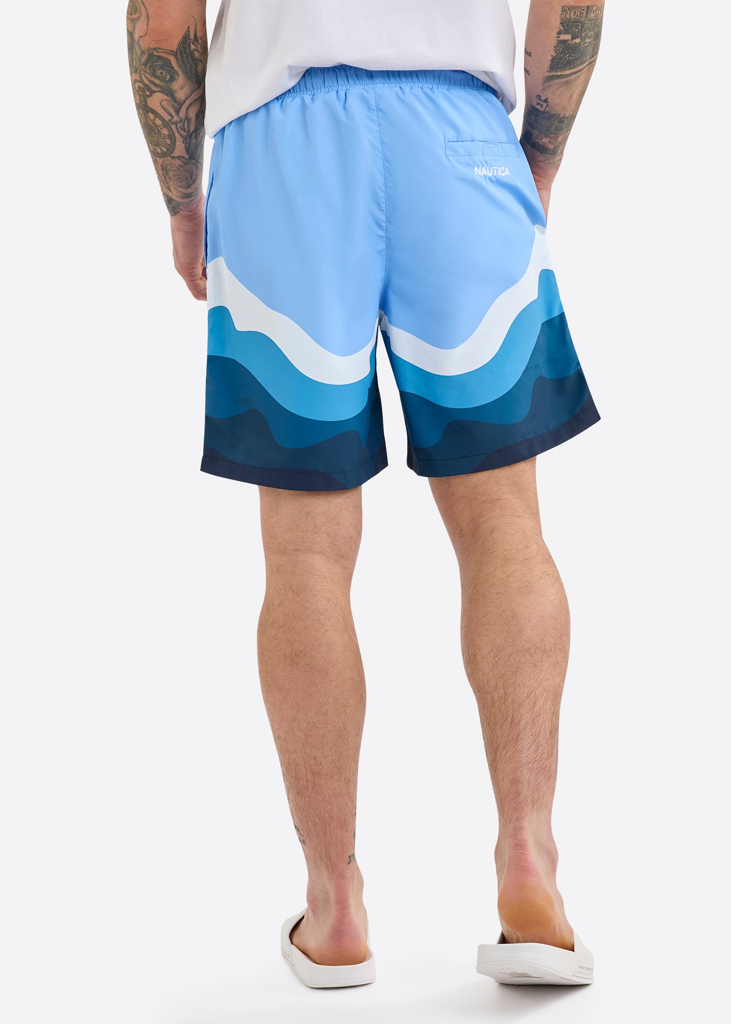 Nautica Penrose Swim Short-Natural Blue-Back