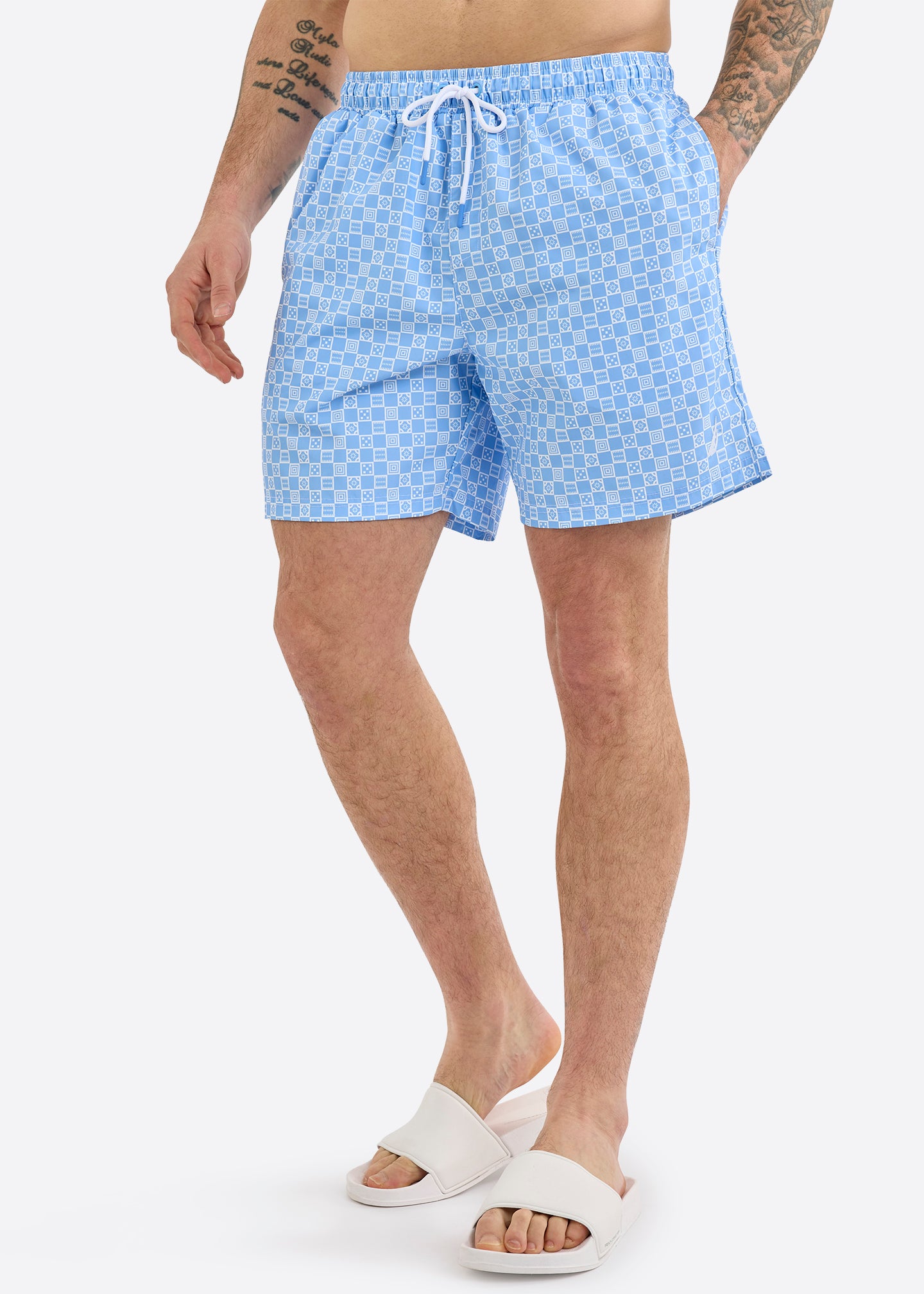 Nautica Penryn Swim Short-Natural Blue-Front