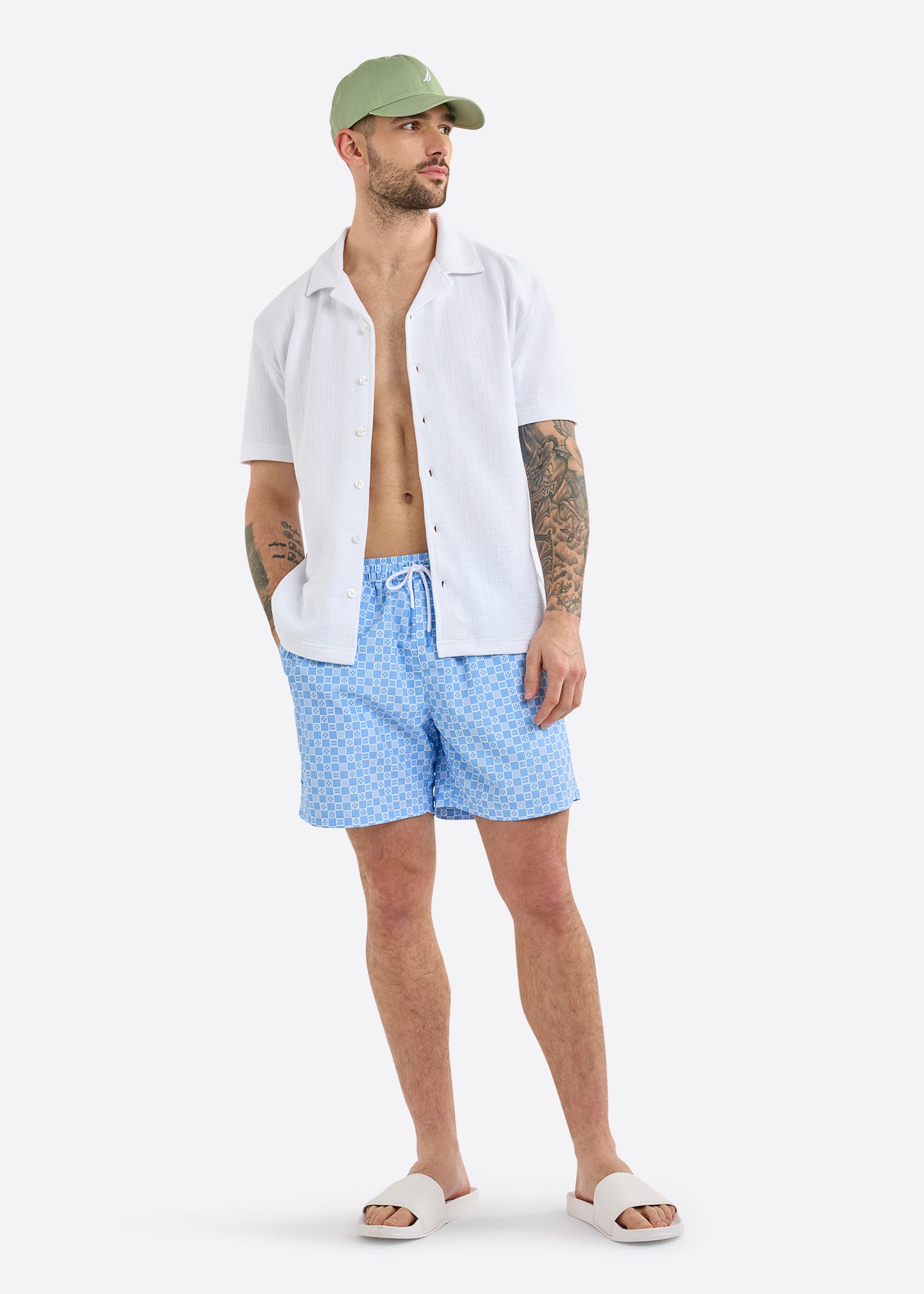 Nautica Penryn Swim Short-Natural Blue-Full Body