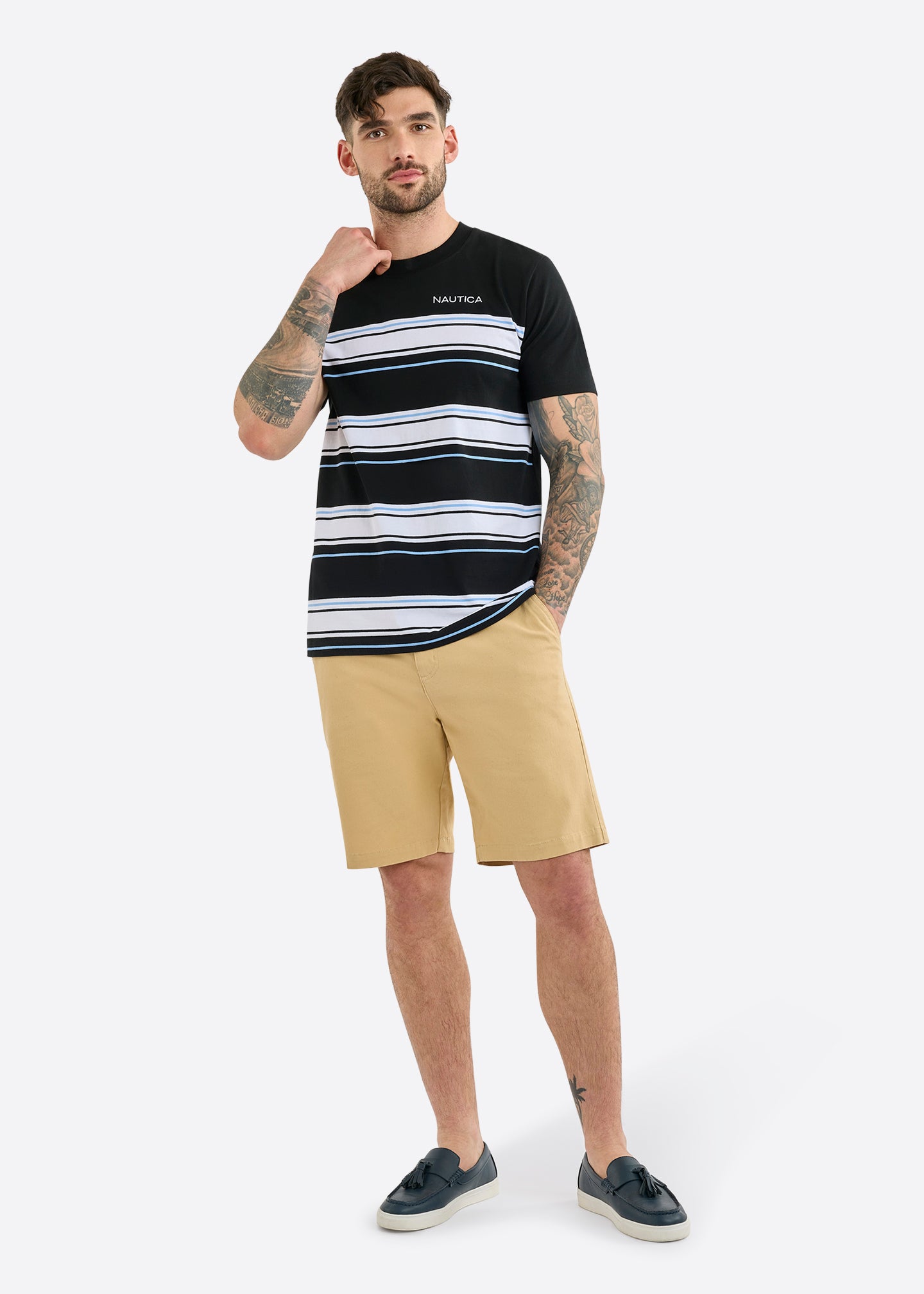 Nautica Regis T-Shirt- Black-Full Body