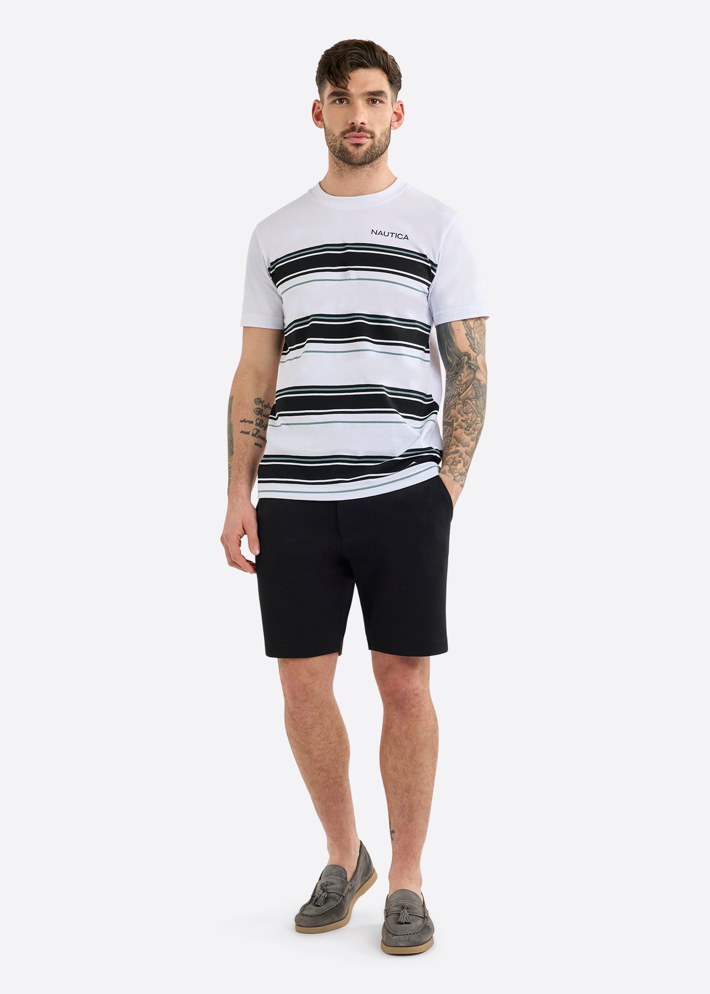Nautica Regis T-Shirt-White-Full Body