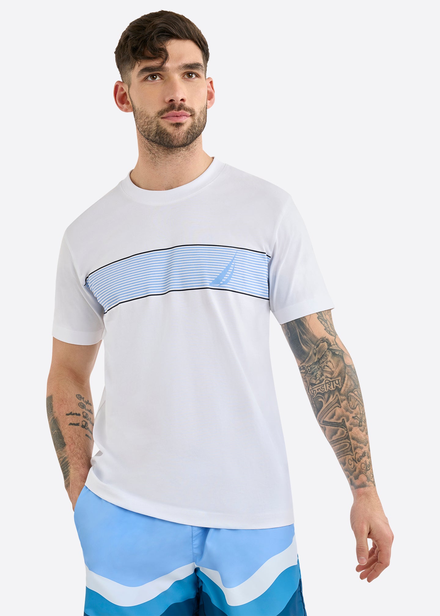Nautica Sennen T-Shirt- White-Front 