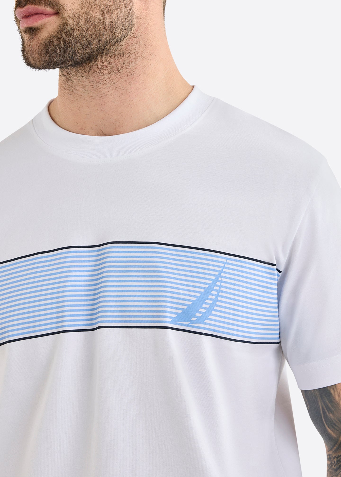 Nautica Sennen T-Shirt- White-Detail 