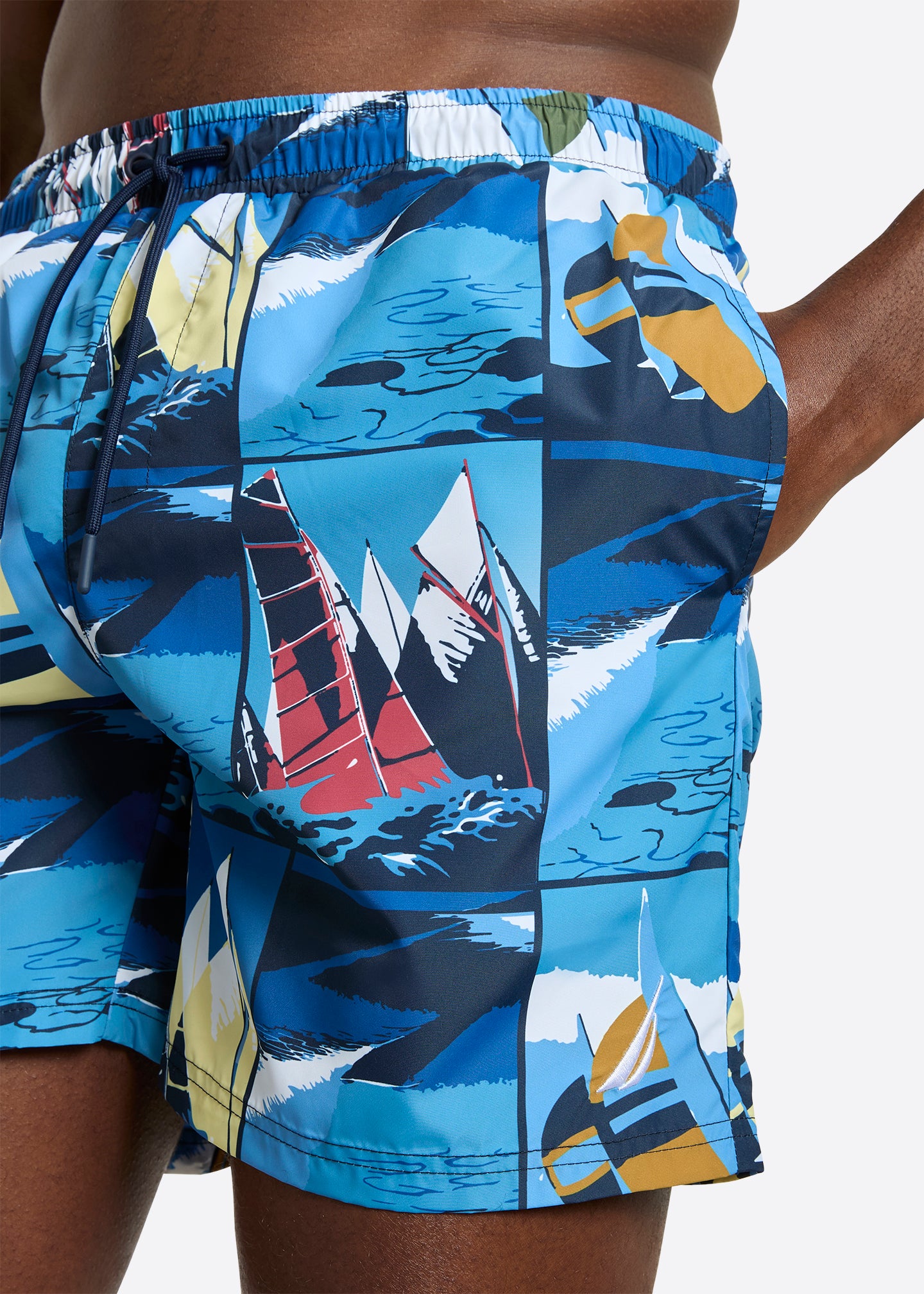 Nautica Ahab 6" Swim Short-Multi-Detail