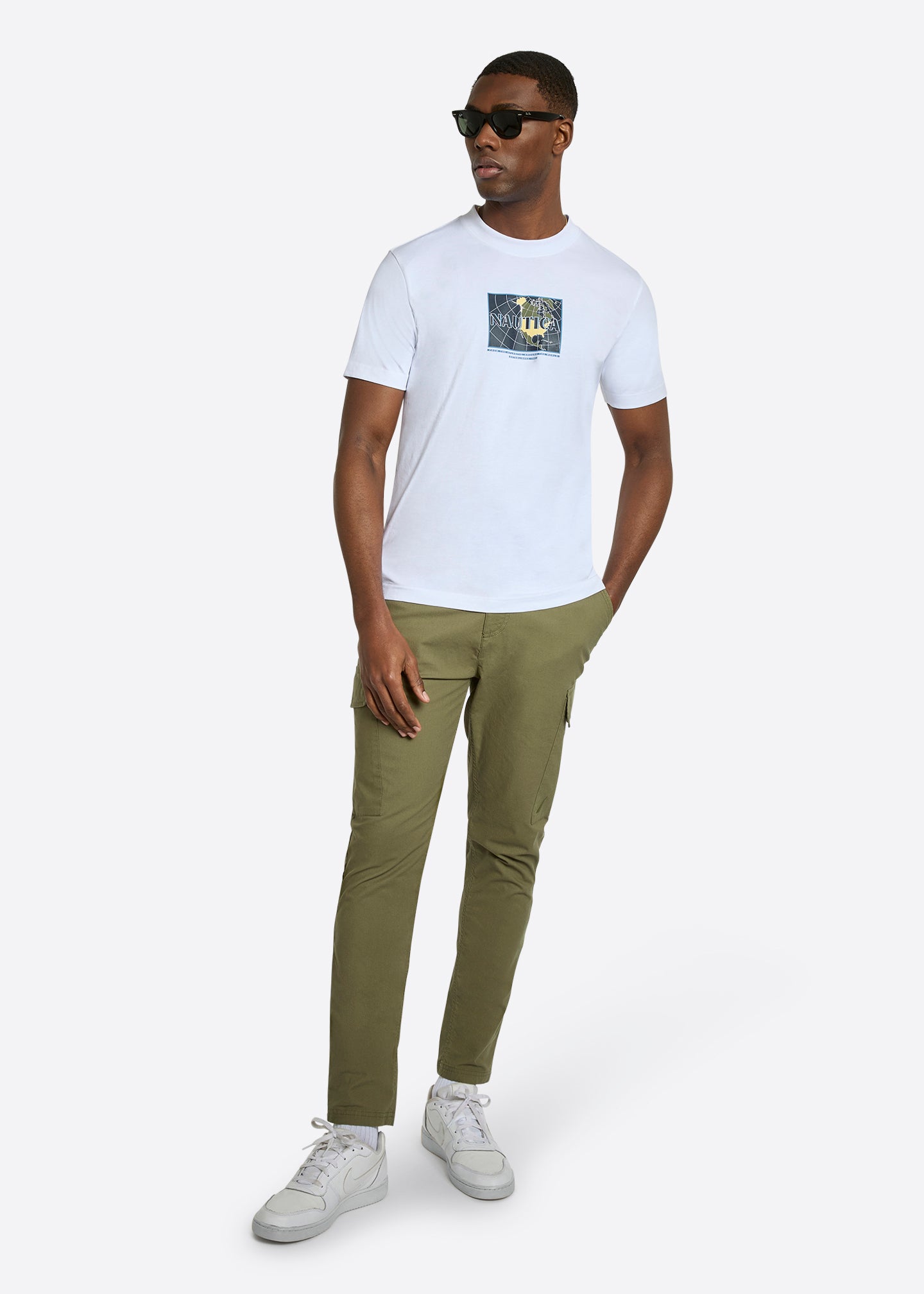Nautica Bellamy T-Shirt-White-Full Body
