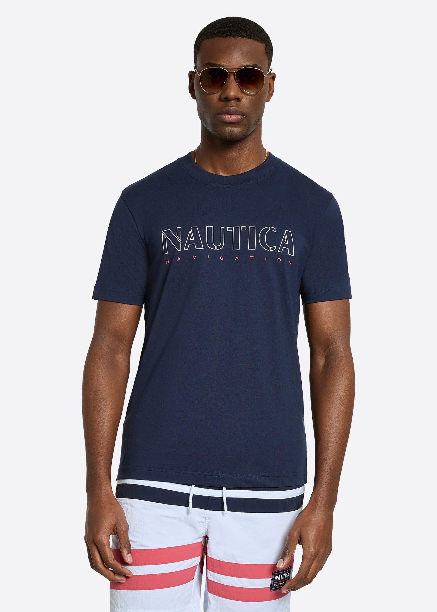 Nautica Cook T-Shirt-Dark Navy-Front