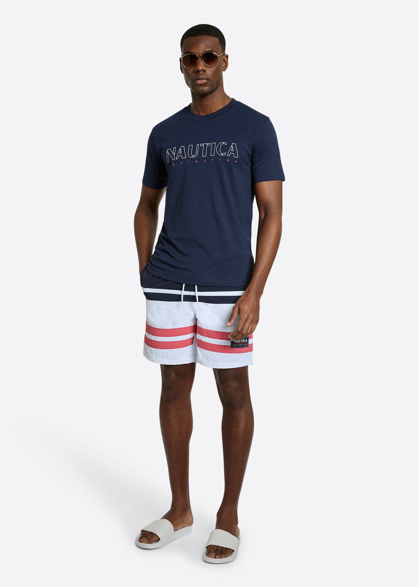 Nautica Cook T-Shirt-Dark Navy-Full Body
