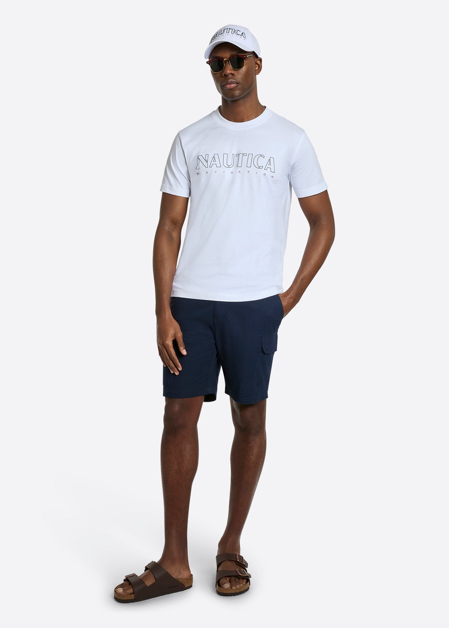 Nautica Cook T-Shirt-White-Full Body