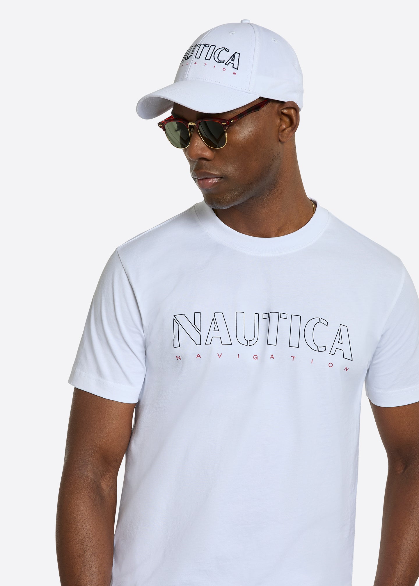Nautica Cook T-Shirt-White-Detail