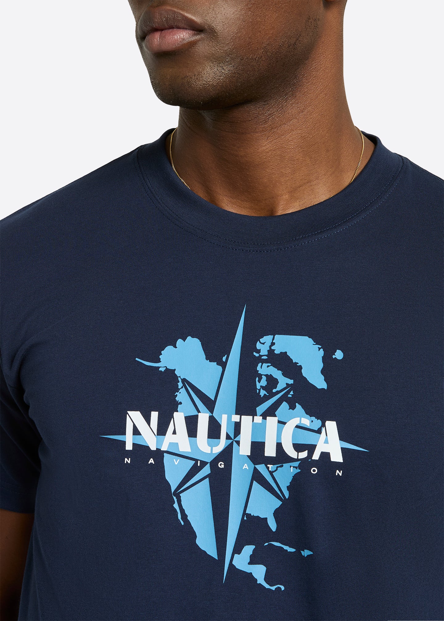 Nautica Tomi T-Shirt-Dark Navy-Detail