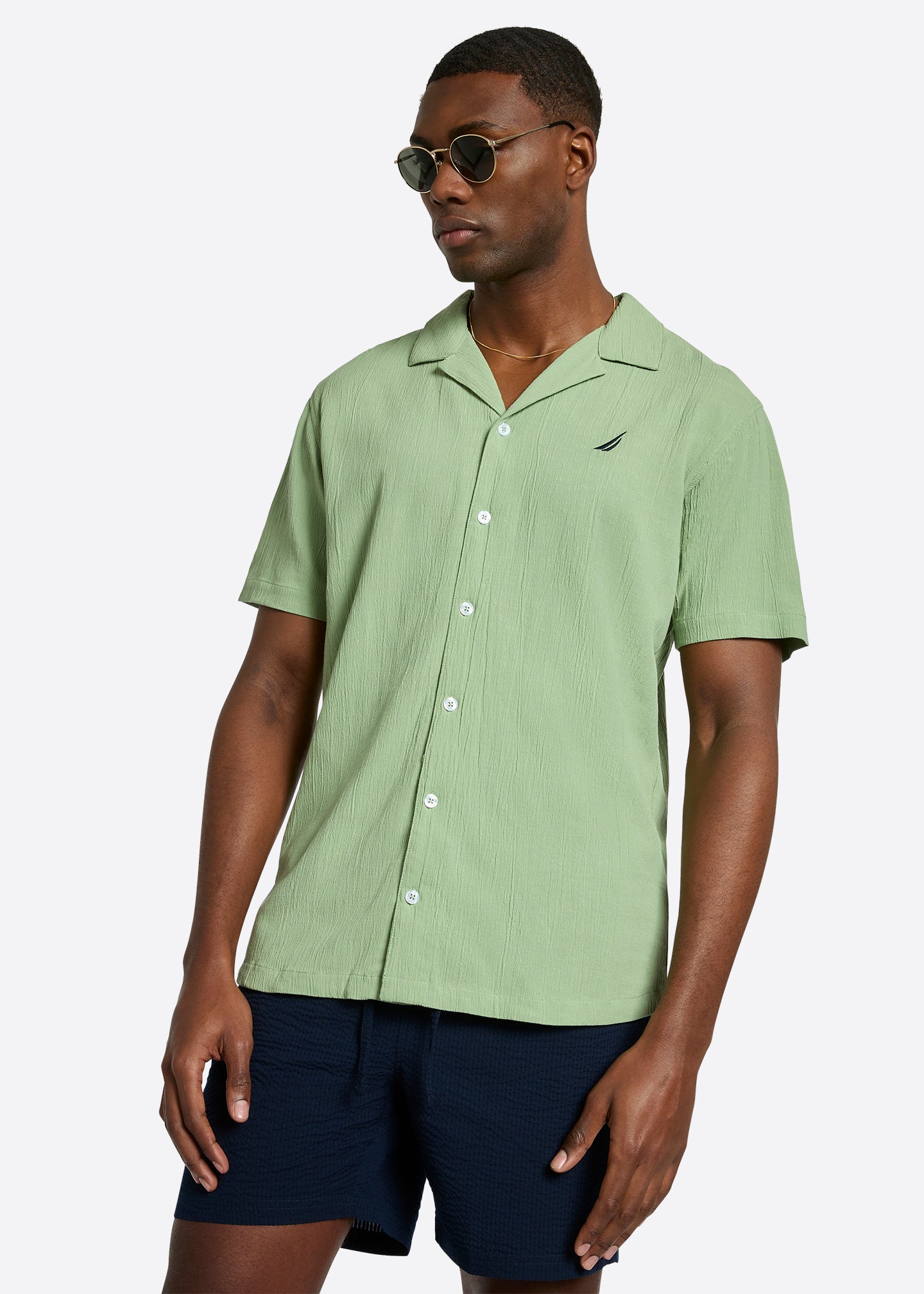 Nautica Alfonso SS Shirt-Pistachio-Front