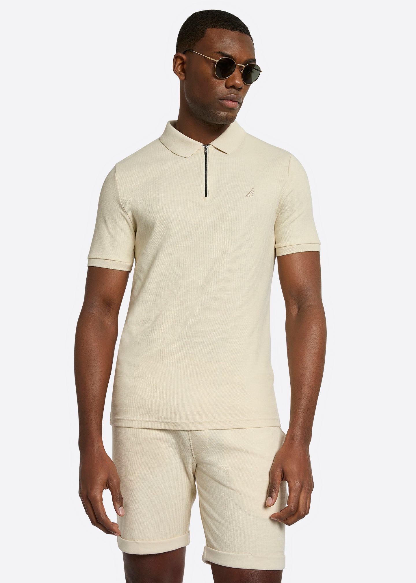 Nautica Amalfi Polo Shirt-Buff-Front