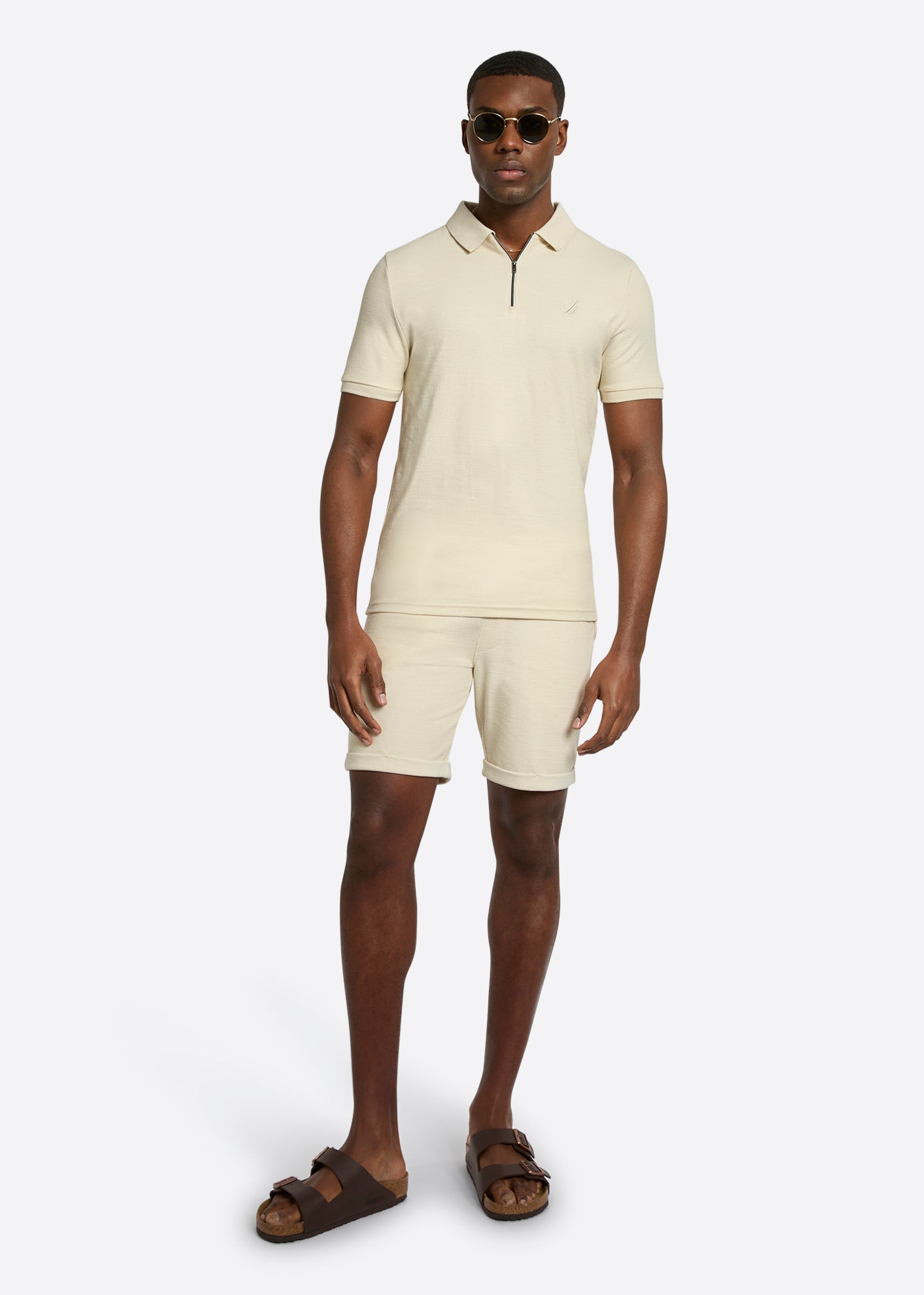 Nautica Amalfi Polo Shirt-Buff-Full Body