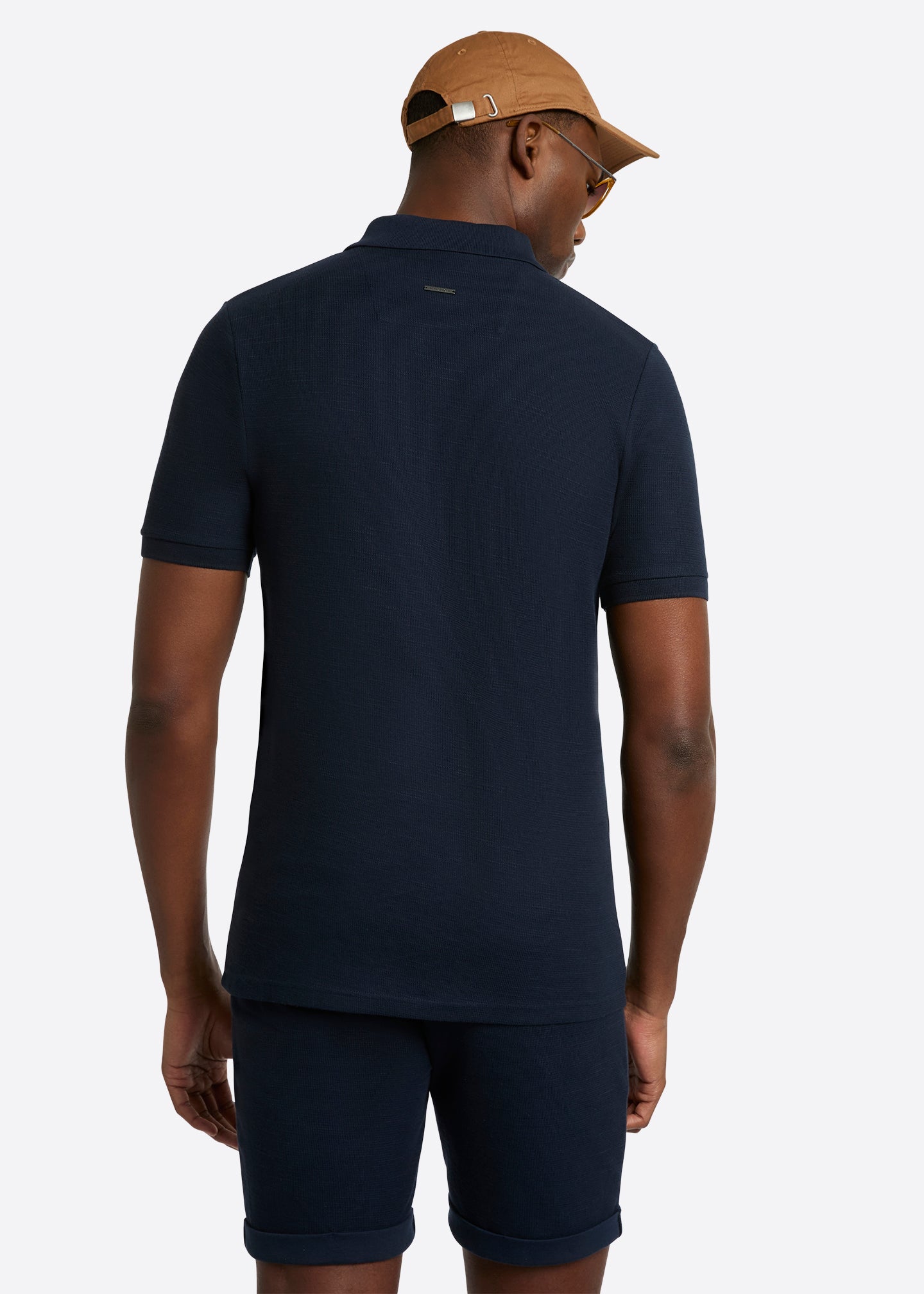 Nautica Amalfi Polo Shirt- Dark Navy-Back