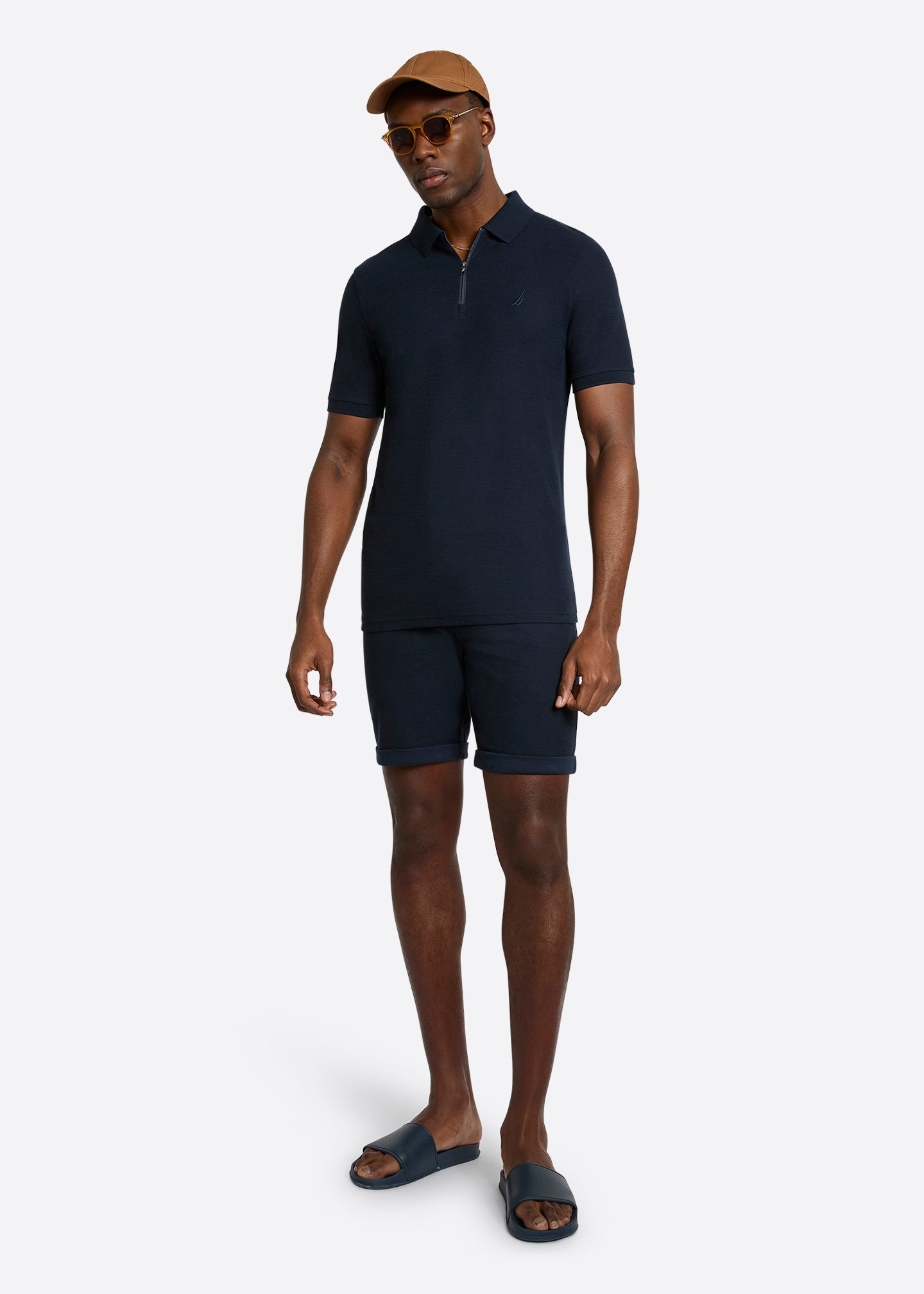 Nautica Amalfi Polo Shirt- Dark Navy-Full Body