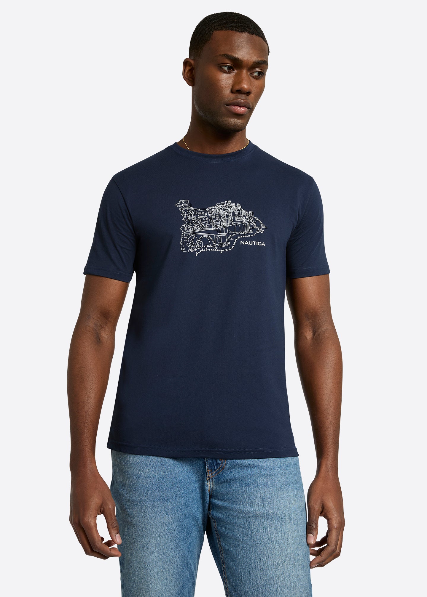 Nautica Angelo T-Shirt- Dark Navy-Front 