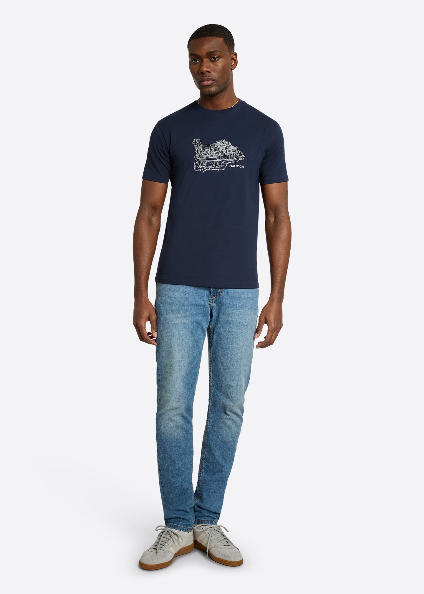 Nautica Angelo T-Shirt- Dark Navy-Full Body