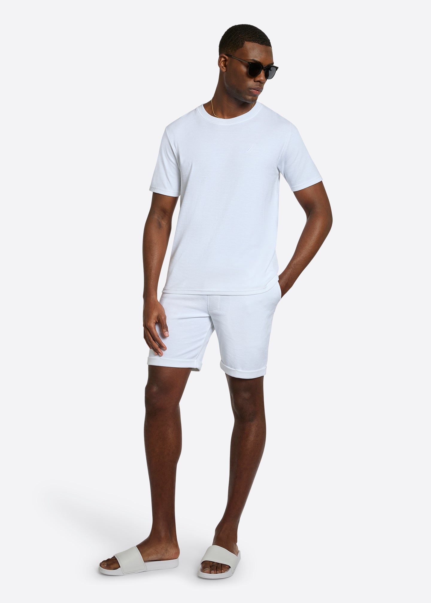 Nautica Capri T-Shirt-White-Full Body