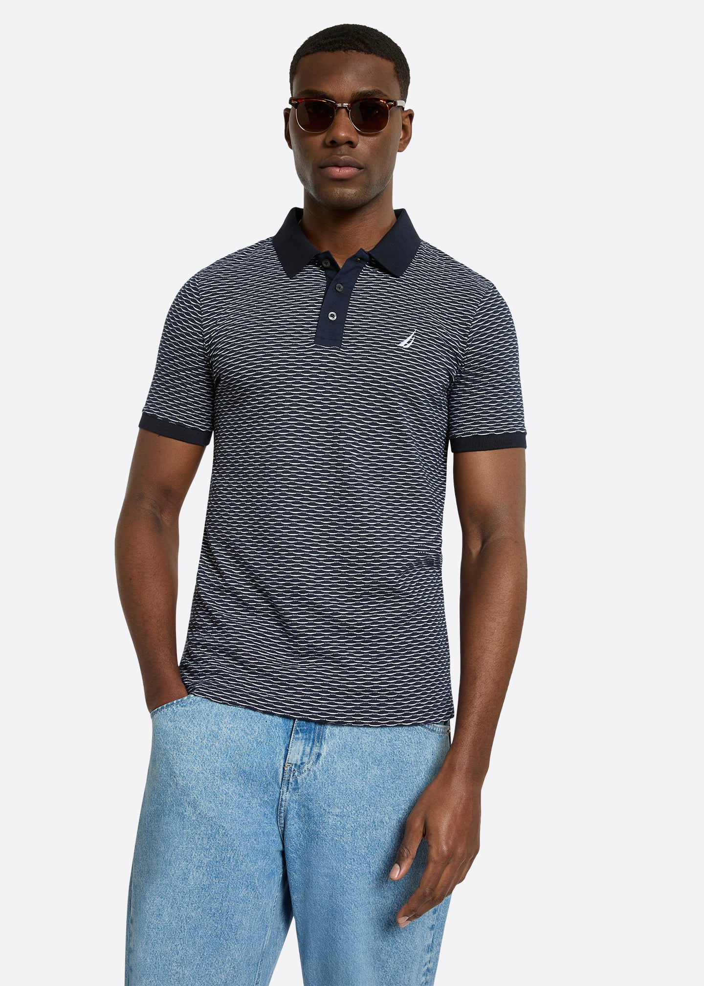 Nautica Marconi Polo Shirt-Navy-Front