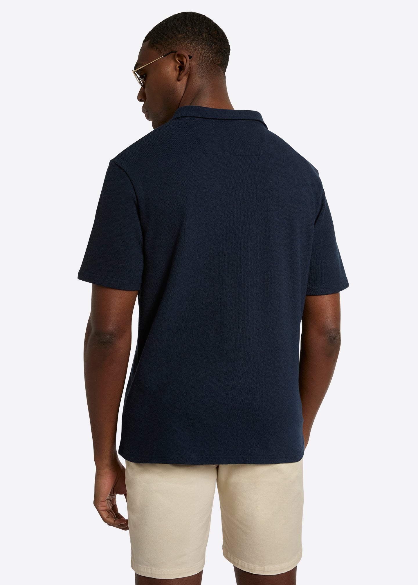 Nautica Torres Polo Shirt-Navy-Back
