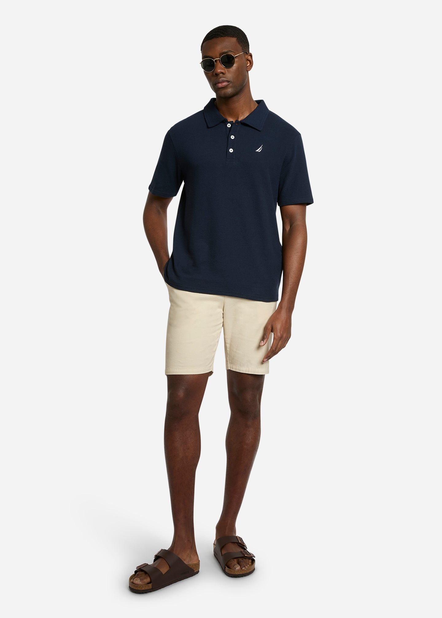 Nautica Torres Polo Shirt-Navy-Full Body