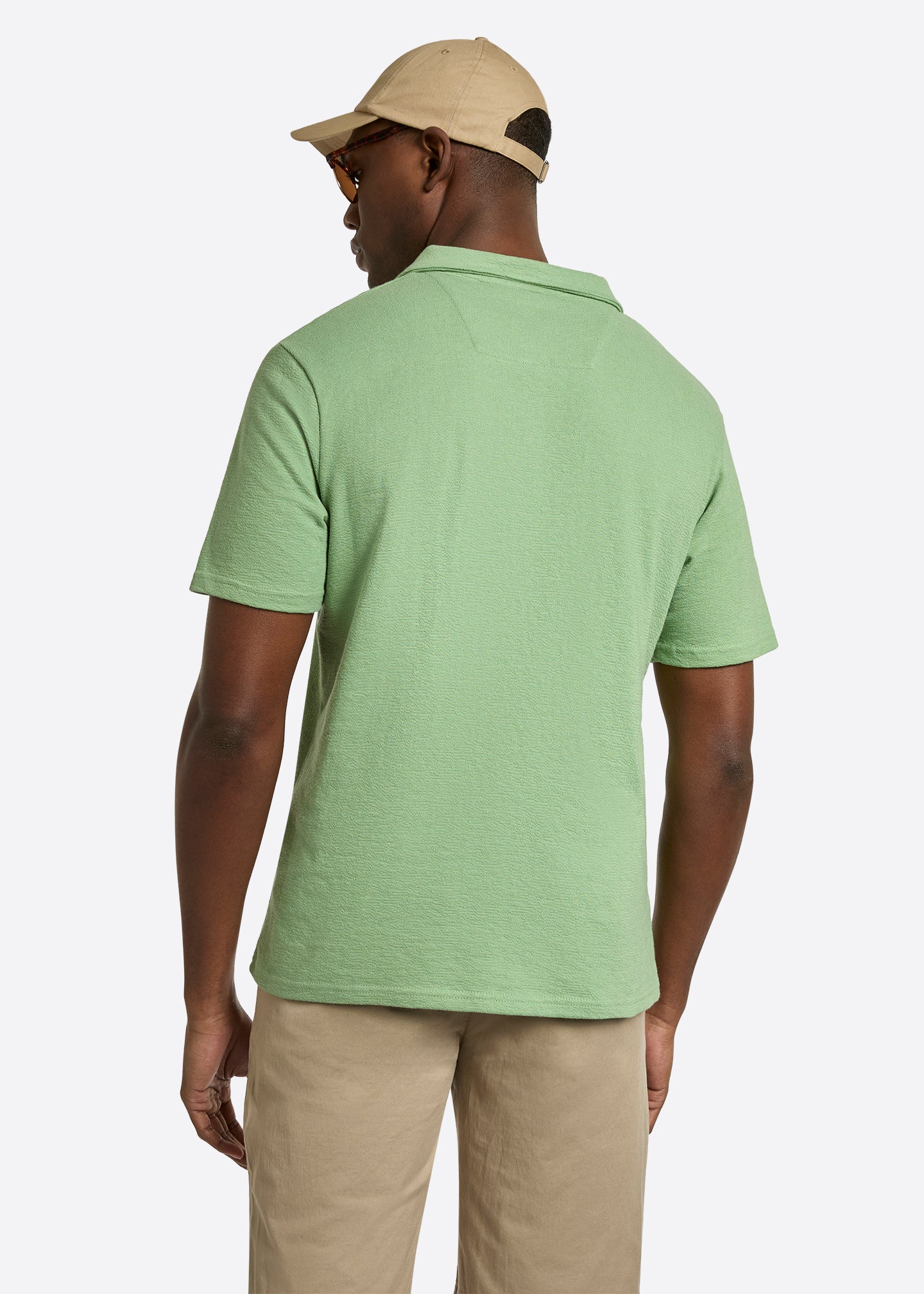 Nautica Torres Polo Shirt-Pistachio-Back