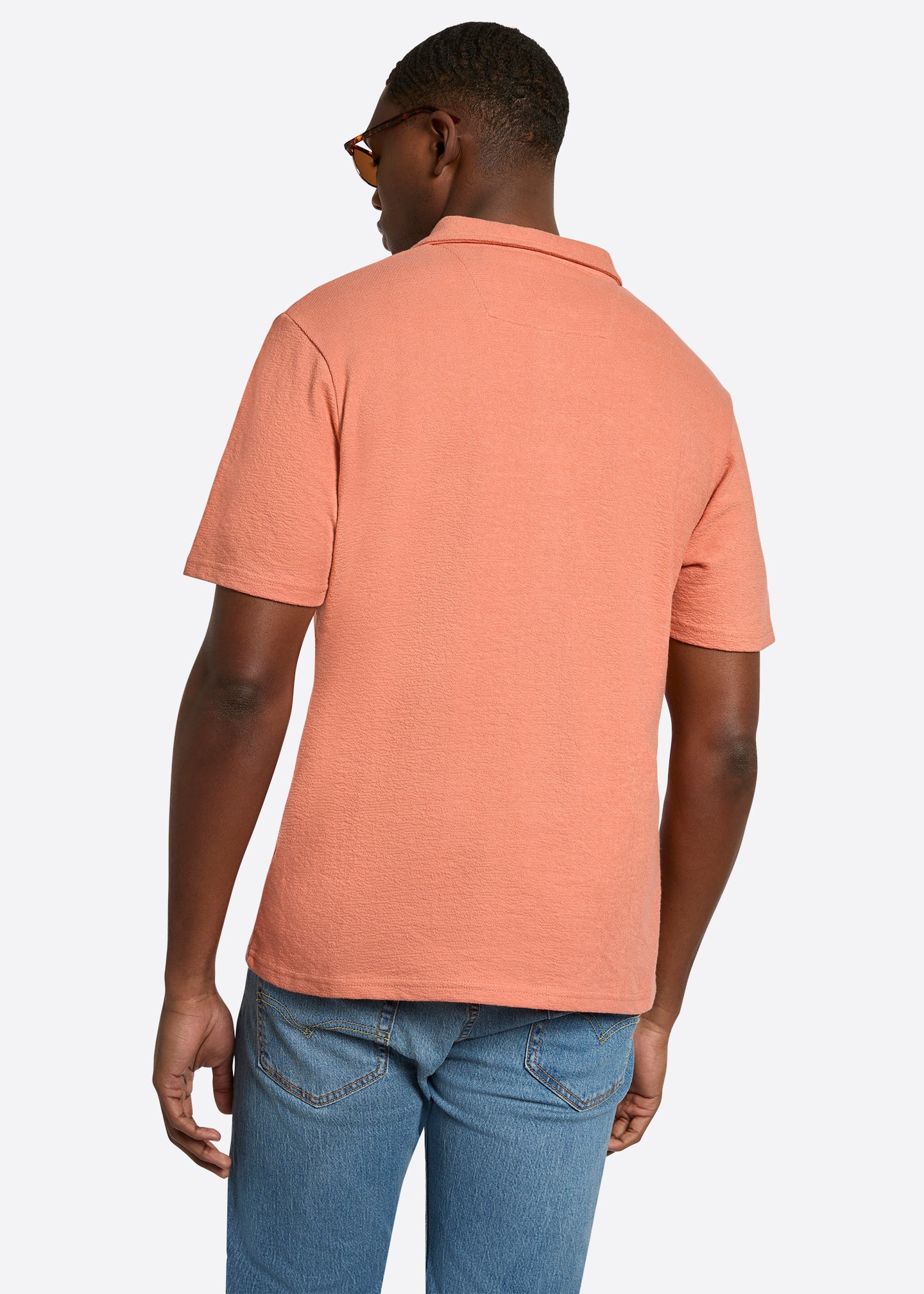 Nautica Torres Polo Shirt-Terracotta-Back