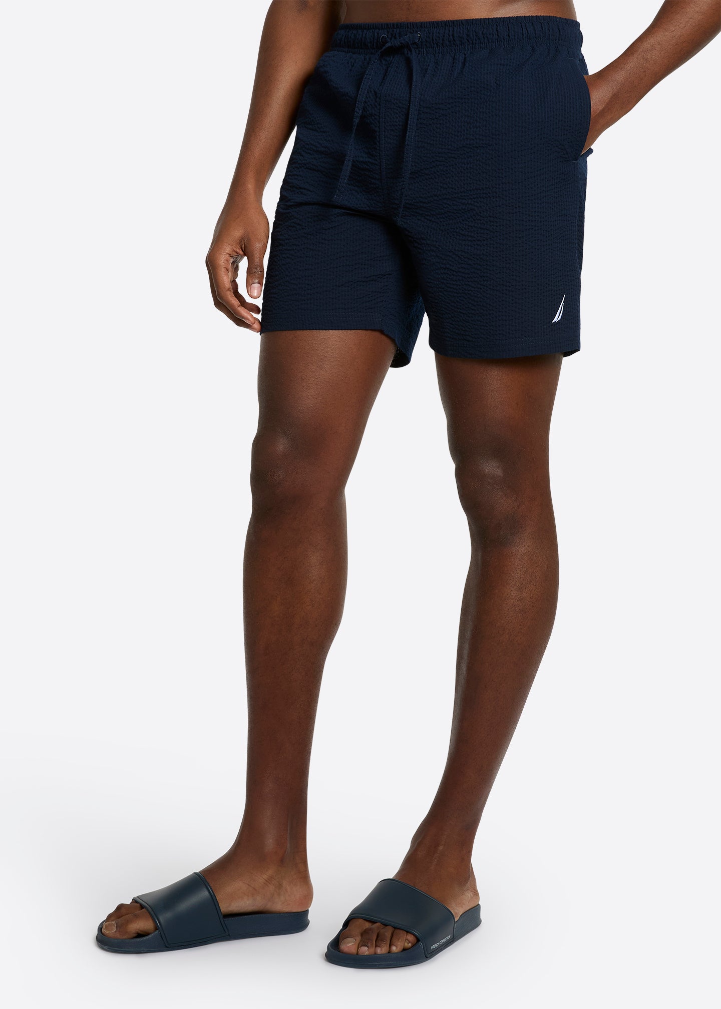 Nautica Vallone 6" Swim Short-Navy-Front