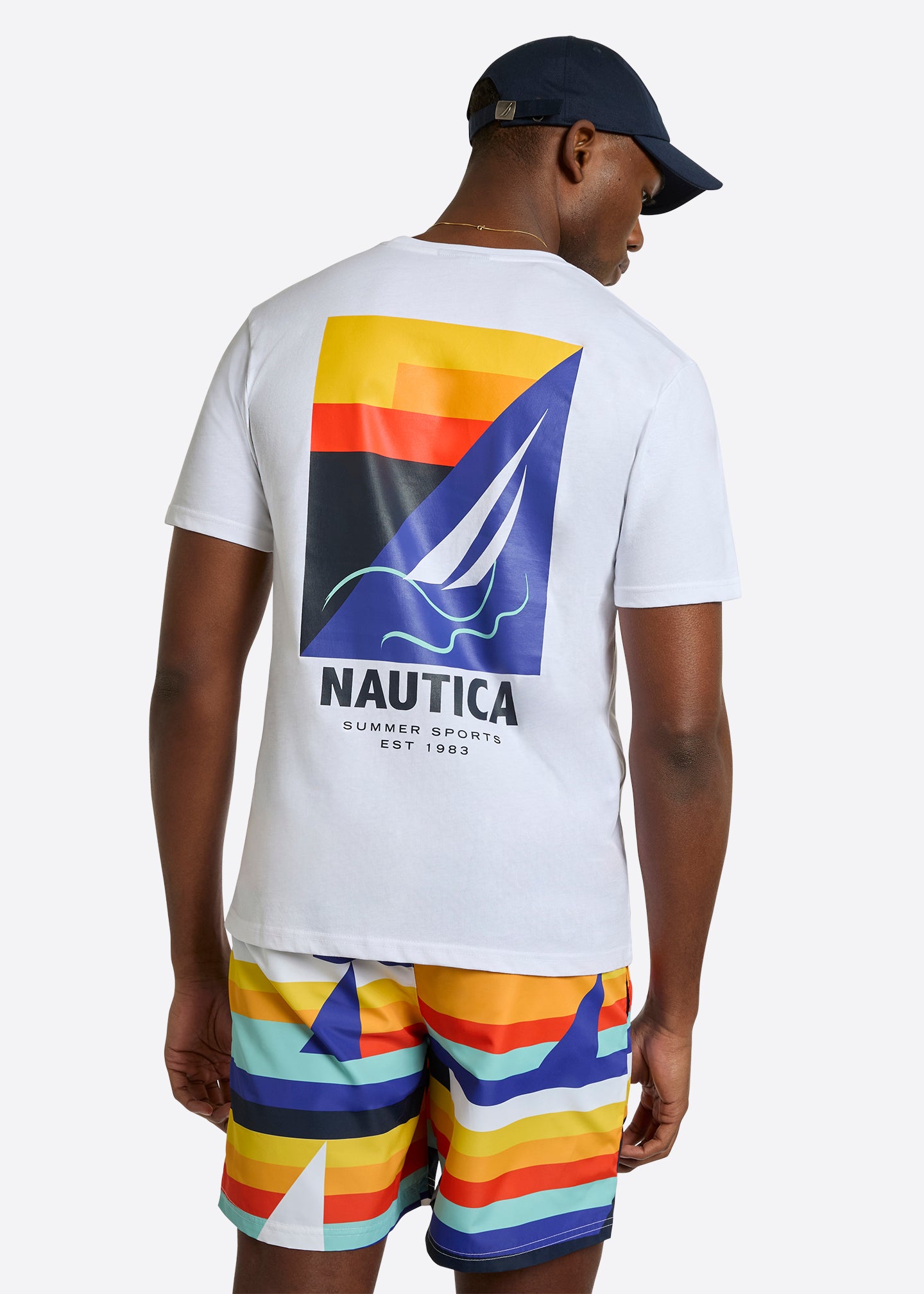 Nautica Claudio T-Shirt-White-Back