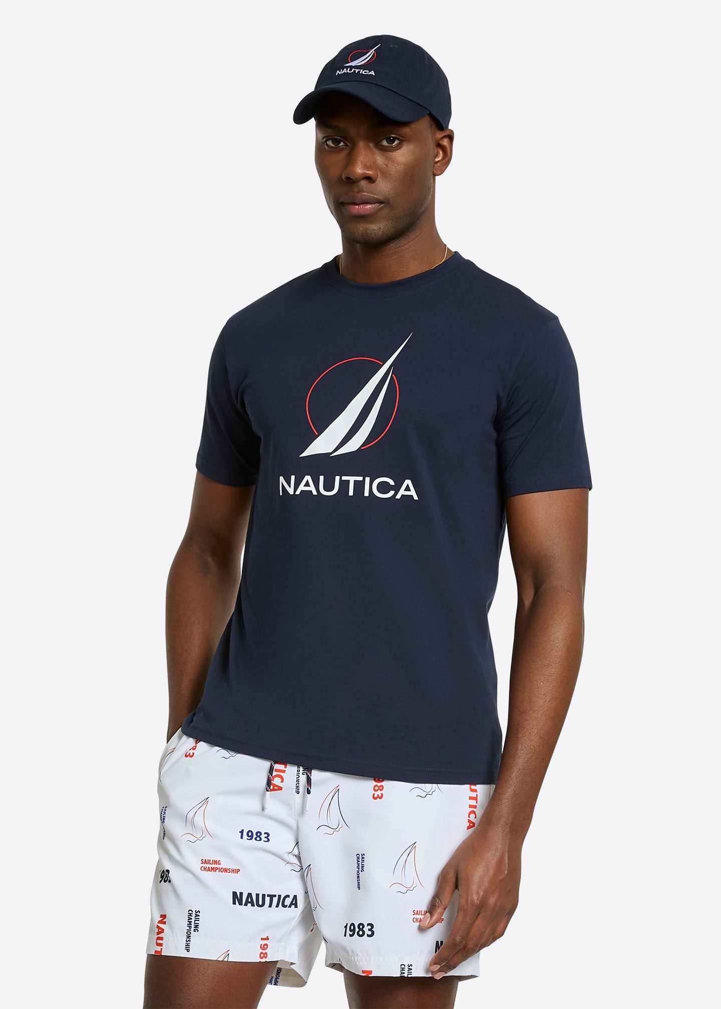 Nautica Pollock T-Shirt-Navy-Front