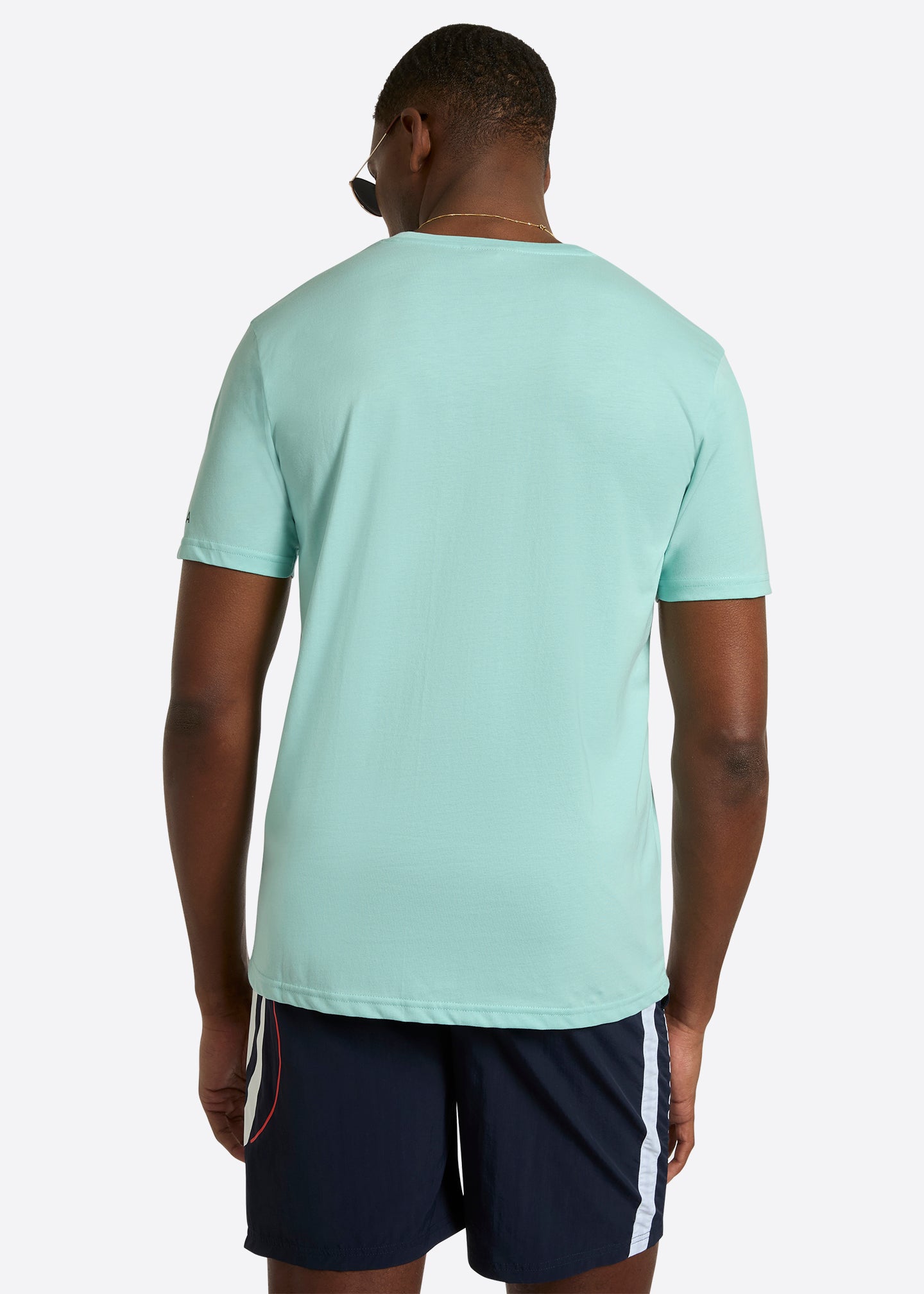 Nautica Sergei T-Shirt-Aqua-Back