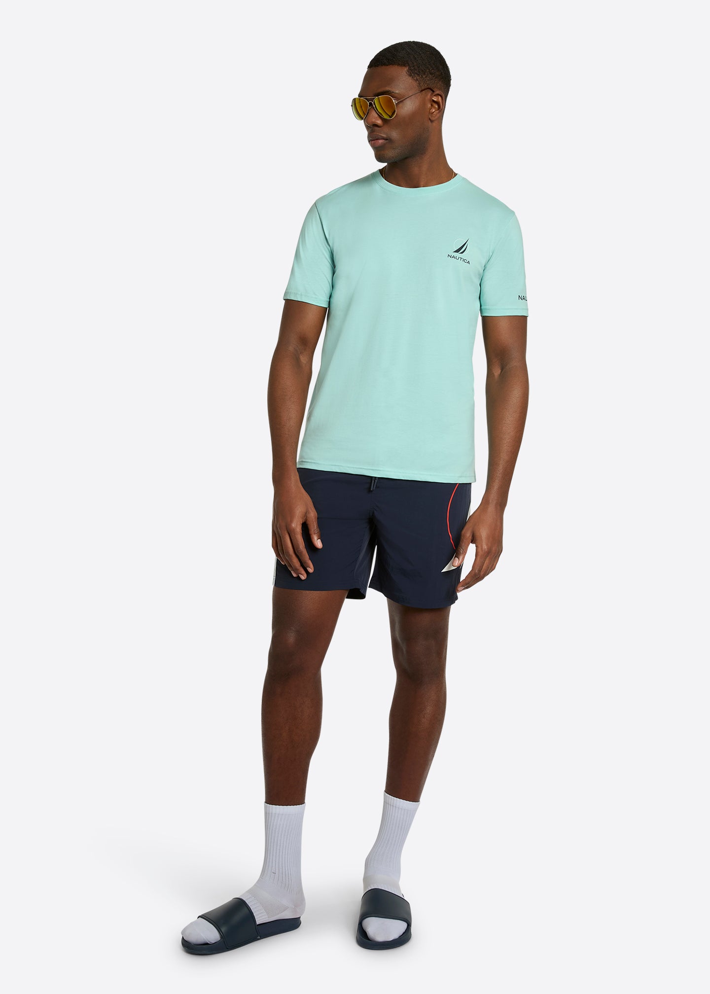 Nautica Sergei T-Shirt-Aqua-Full Body