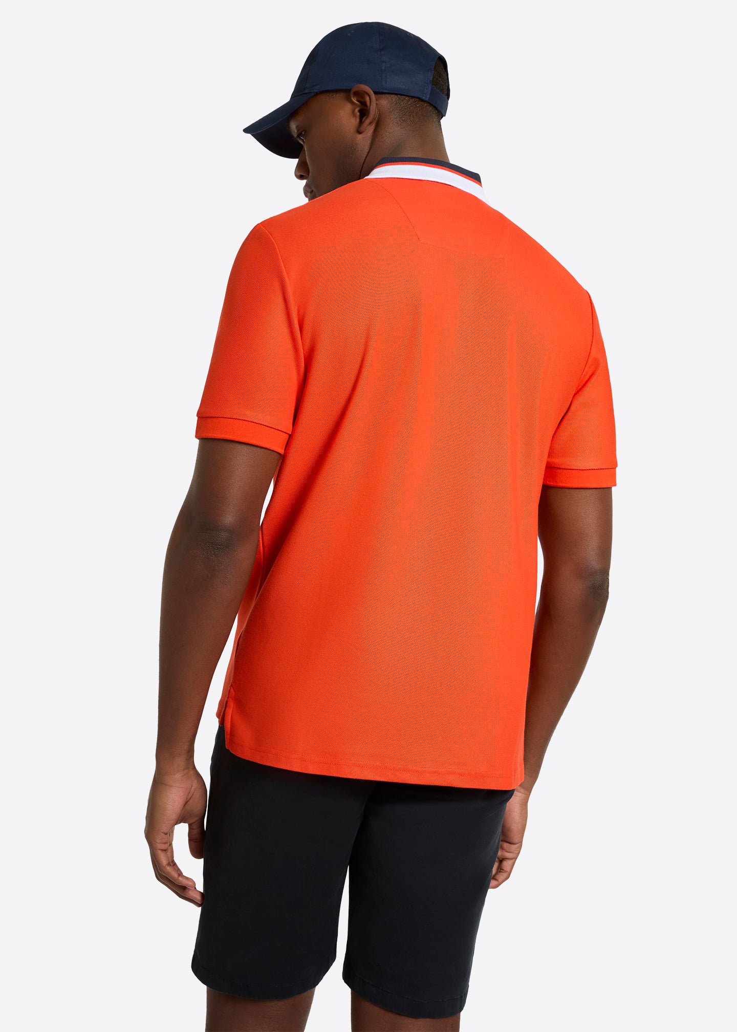 Nautica Shamil Polo Shirt-Fiery Red-Back