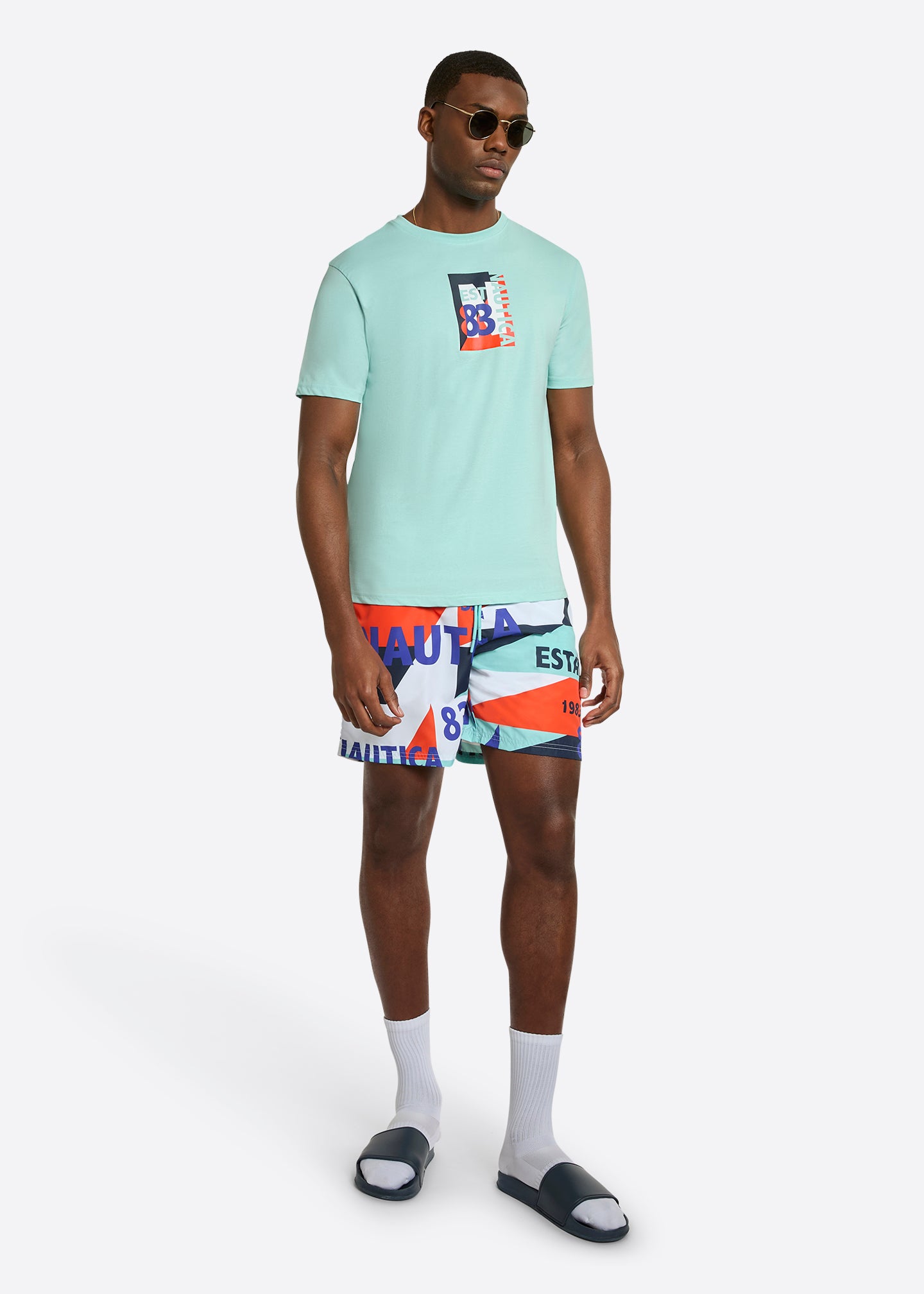 Nautica Lutz T-Shirt-Aqua-Full Body