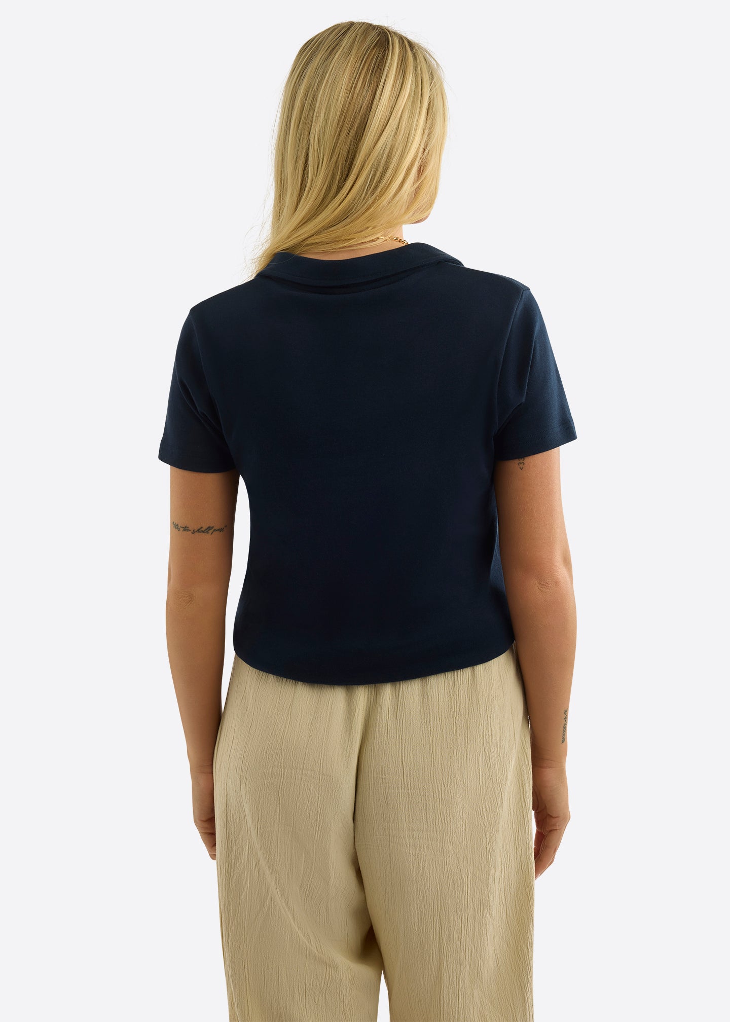 Nautica Adalynn Polo Shirt-Dark Navy-Back