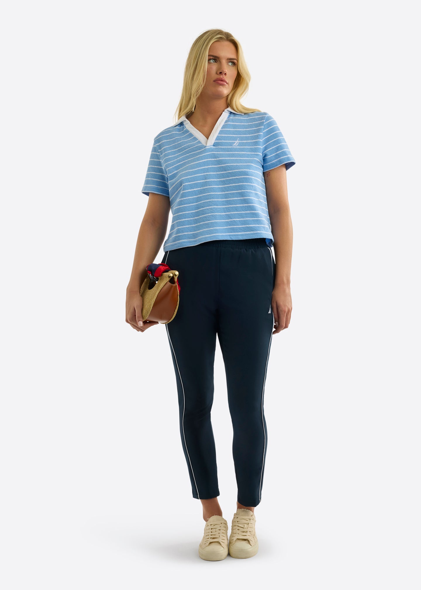 Nautica Amora Polo Shirt-Natural Blue-Full Body