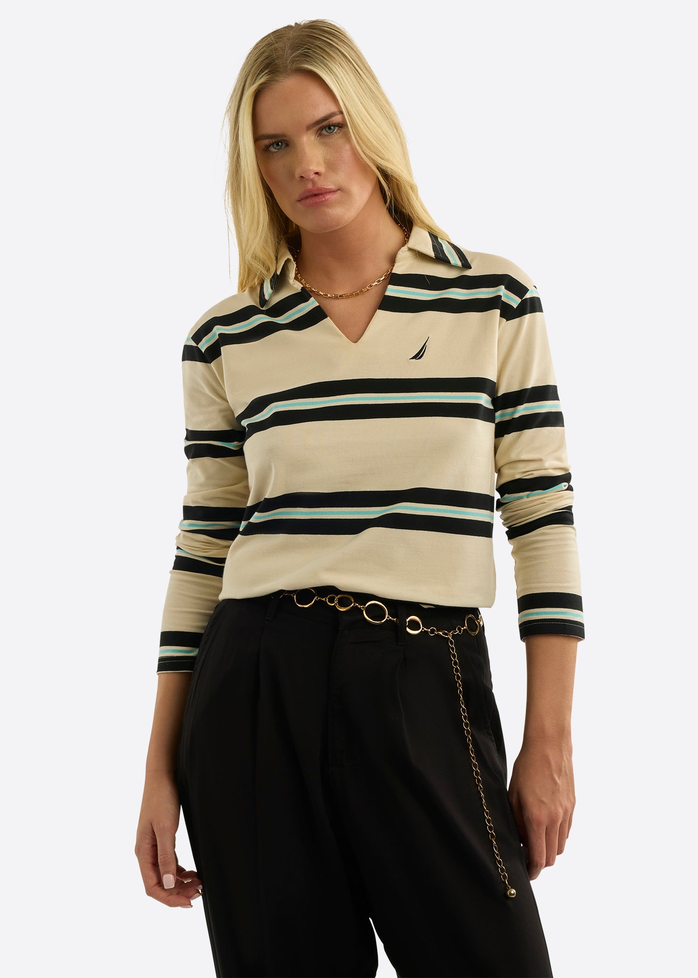 Nautica Salado Polo Shirt-Buff-Front