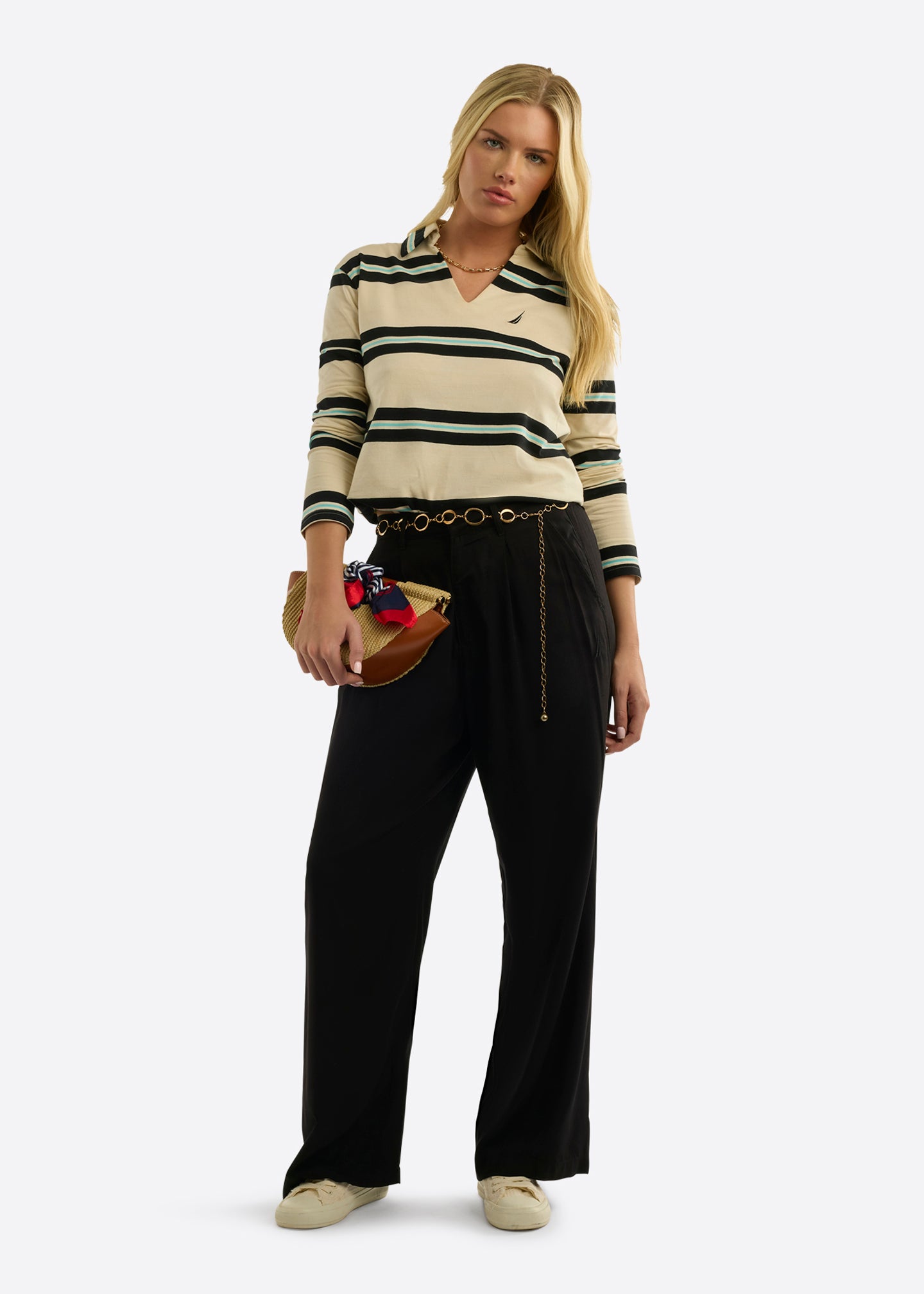 Nautica Salado Polo Shirt-Buff-Full Body