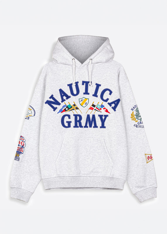 Nautica x GRMY Mighty Harmonist Vintage Hoodie - Grey - Front