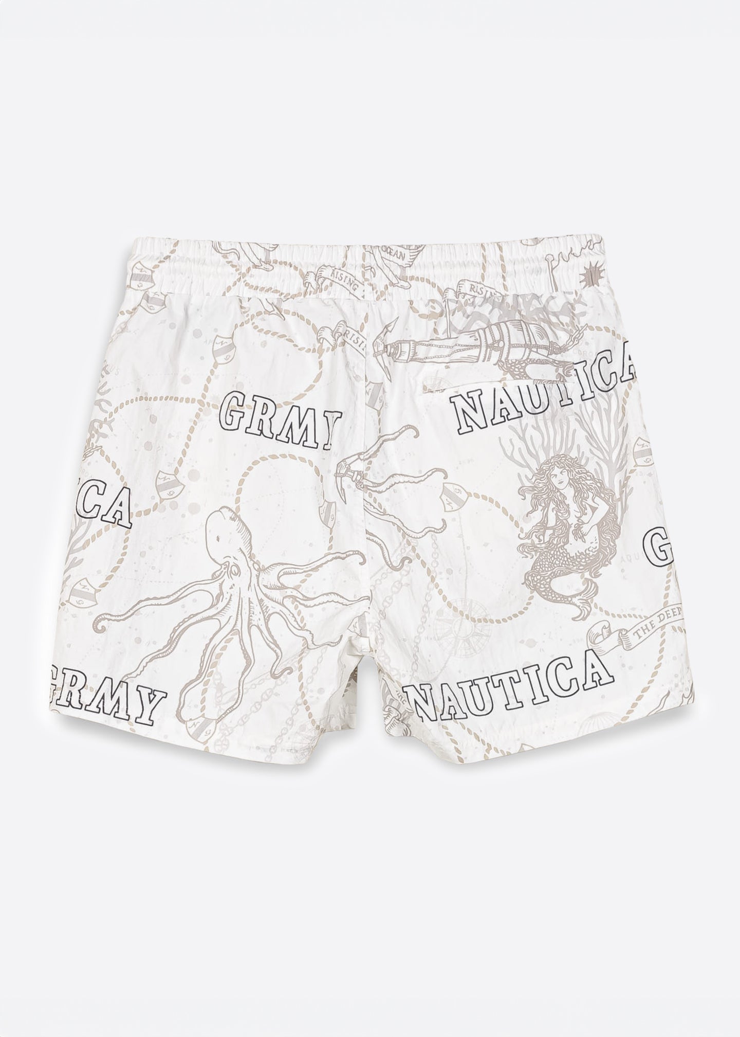 Nautica x GRMY Mighty Harmonist Nylon Shorts - White - Back