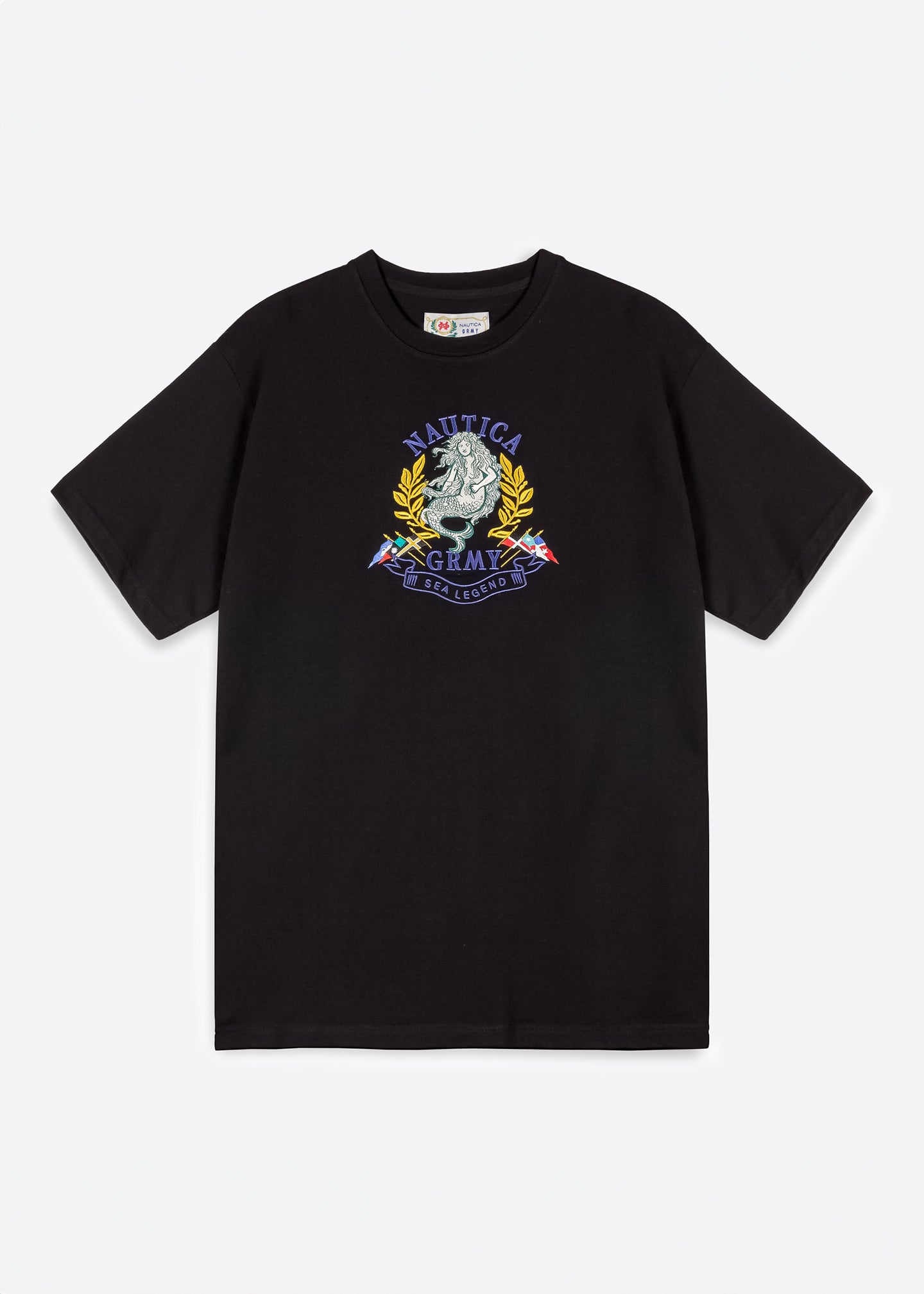 Nautica x GRMY The Sea Legend Regular Tee - Black - Front