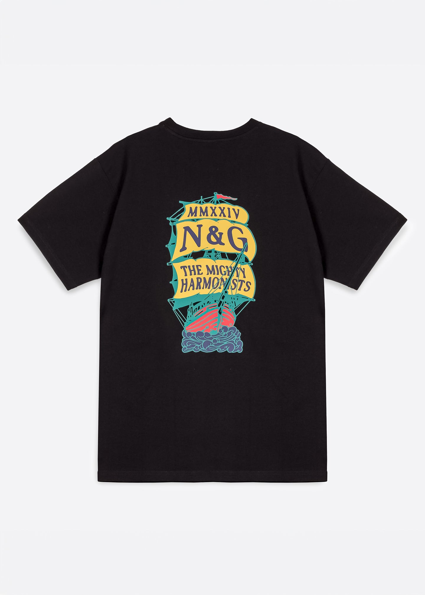 Nautica x GRMY Mighty Harmonist Regular Tee - Black - Back
