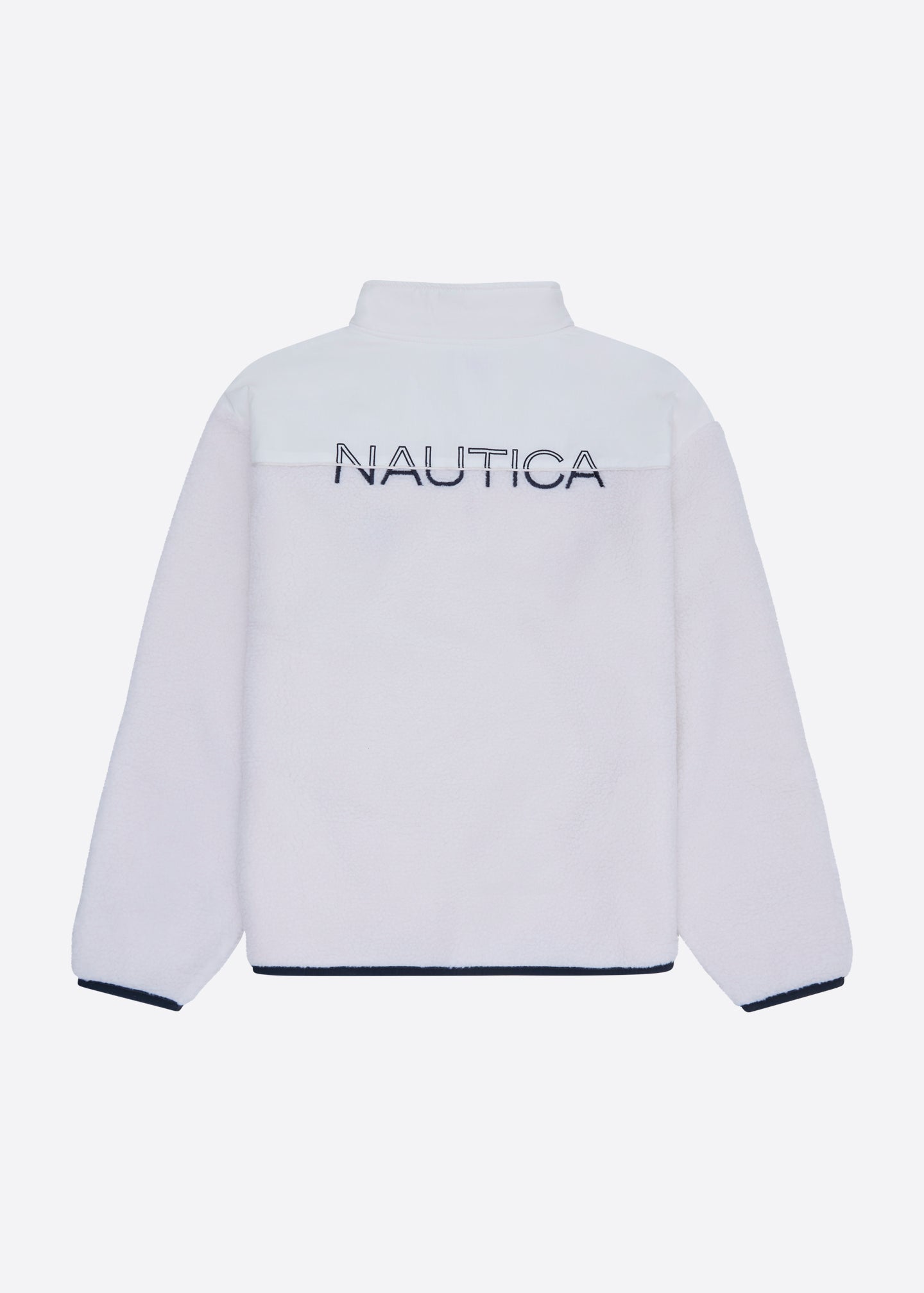 Nautica x Krost Sherpa Quarter Zip Top - White