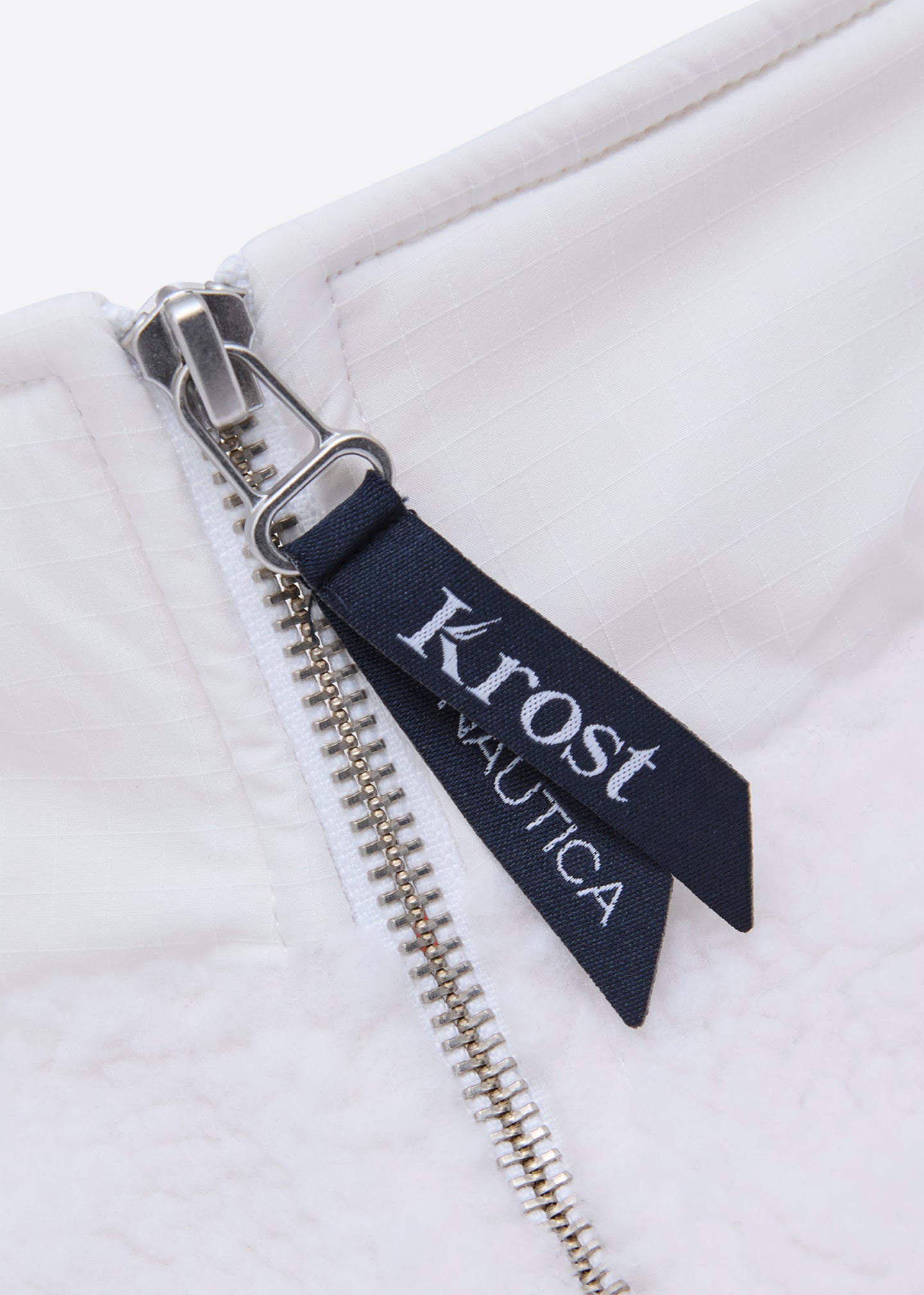 Nautica x Krost Sherpa Quarter Zip Top - White