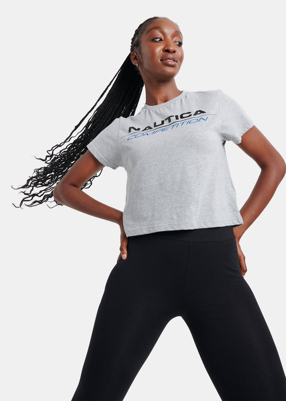 Madison Crop T-Shirt - Grey