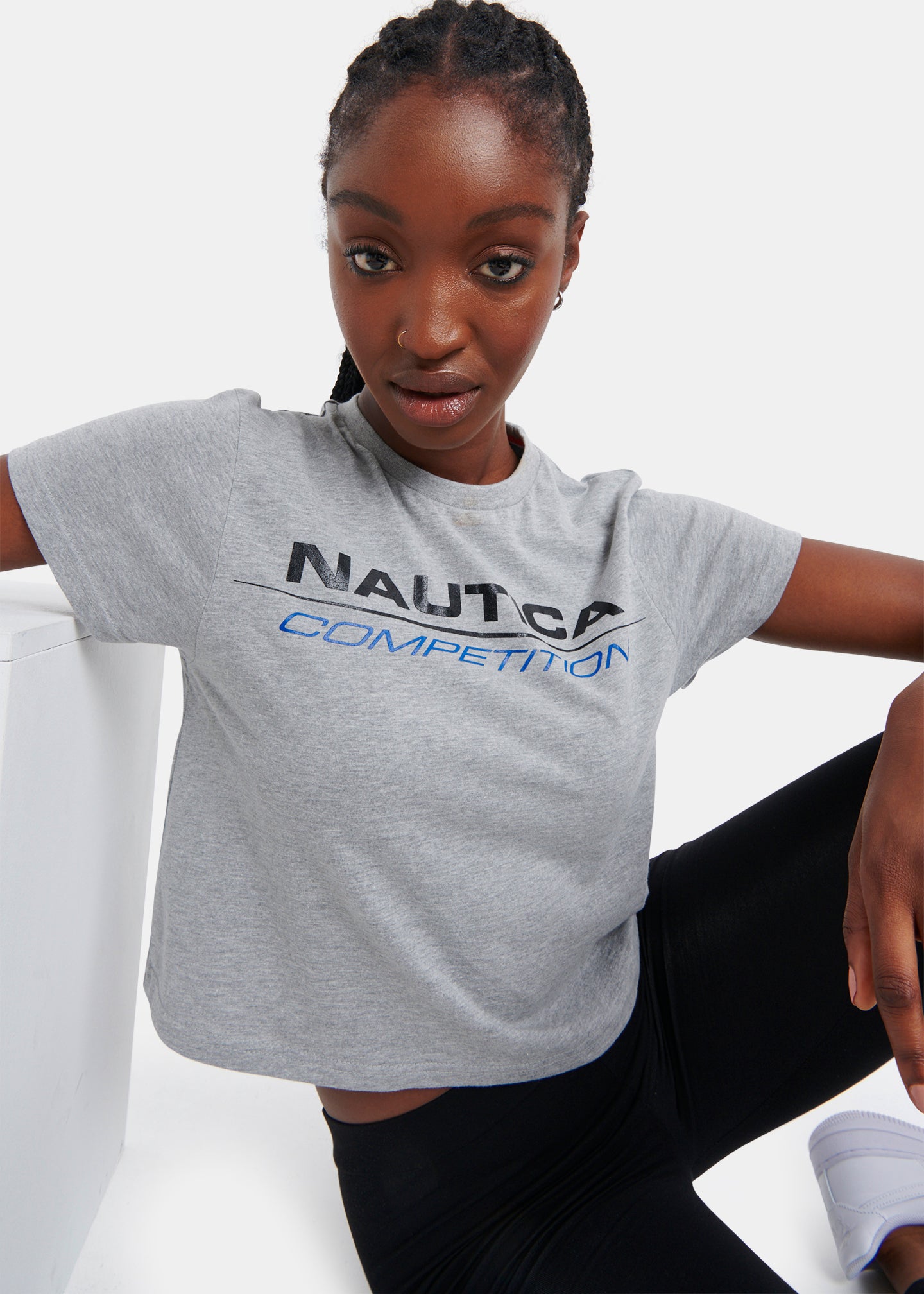 Madison Crop T-Shirt - Grey